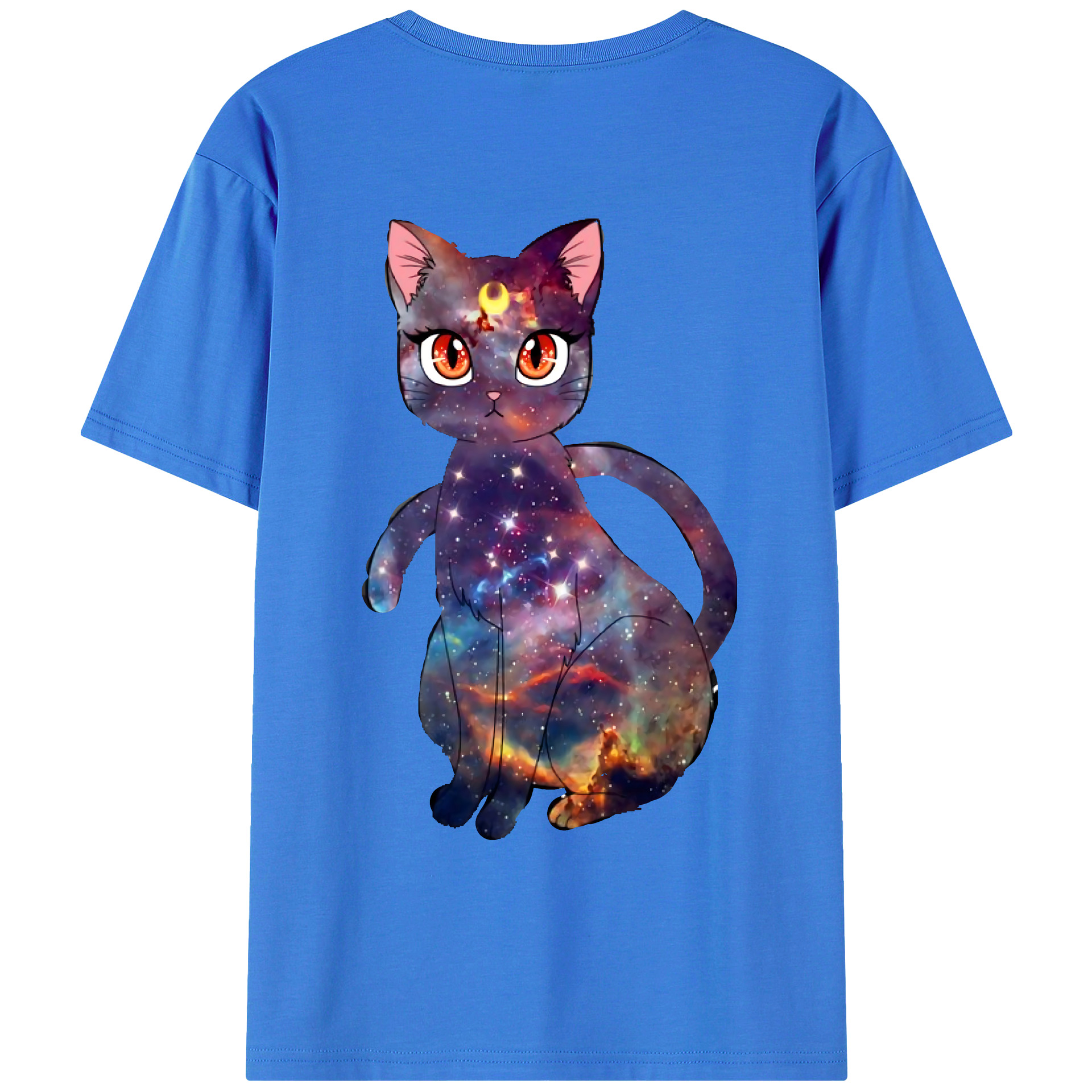 （画像用） 美少女戦士セーラームーン Sailor Moon 綿100％ メンズ半袖Tシャツ（バックプリント） 通気性