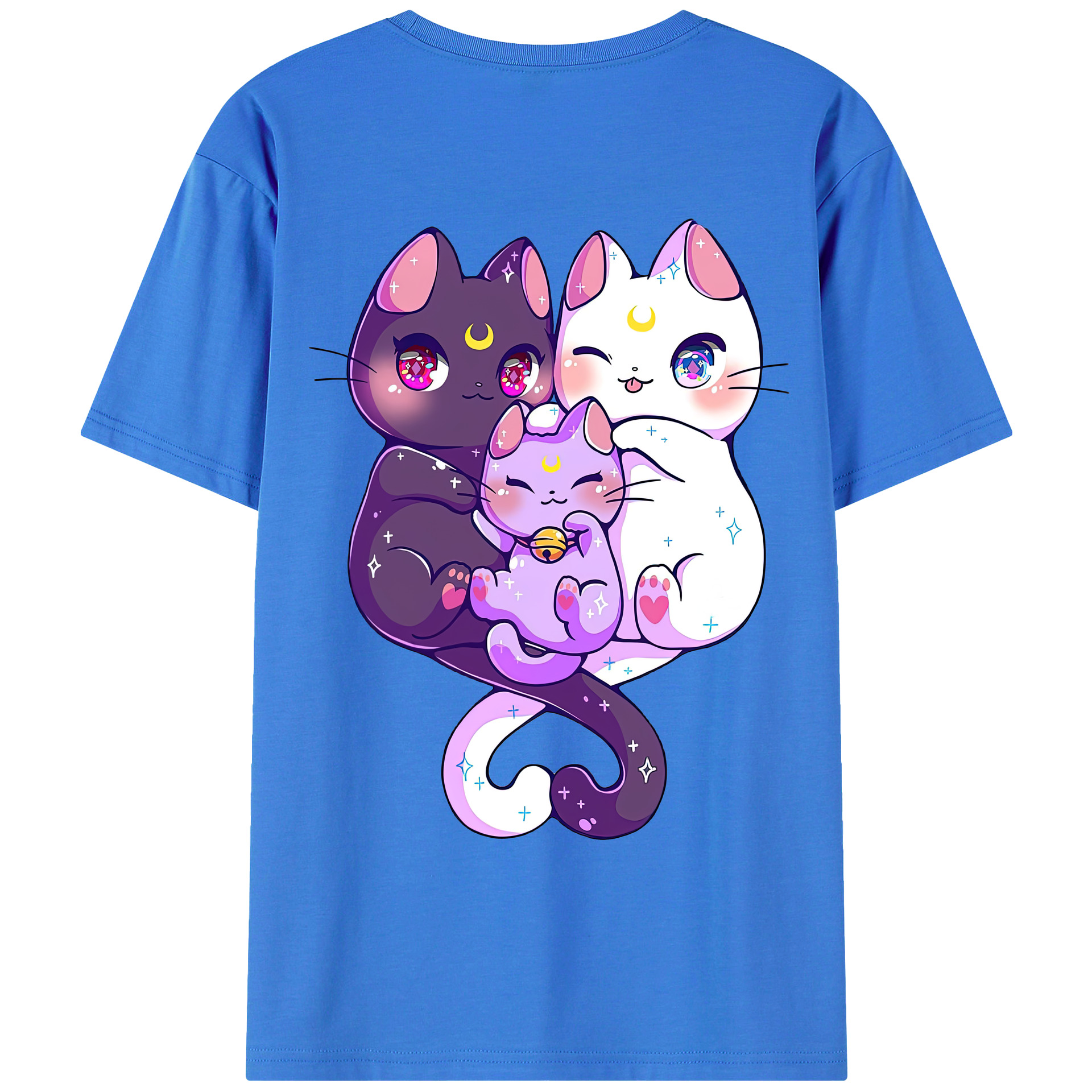 （画像用） 美少女戦士セーラームーン Sailor Moon 綿100％ メンズ半袖Tシャツ（バックプリント） 通気性
