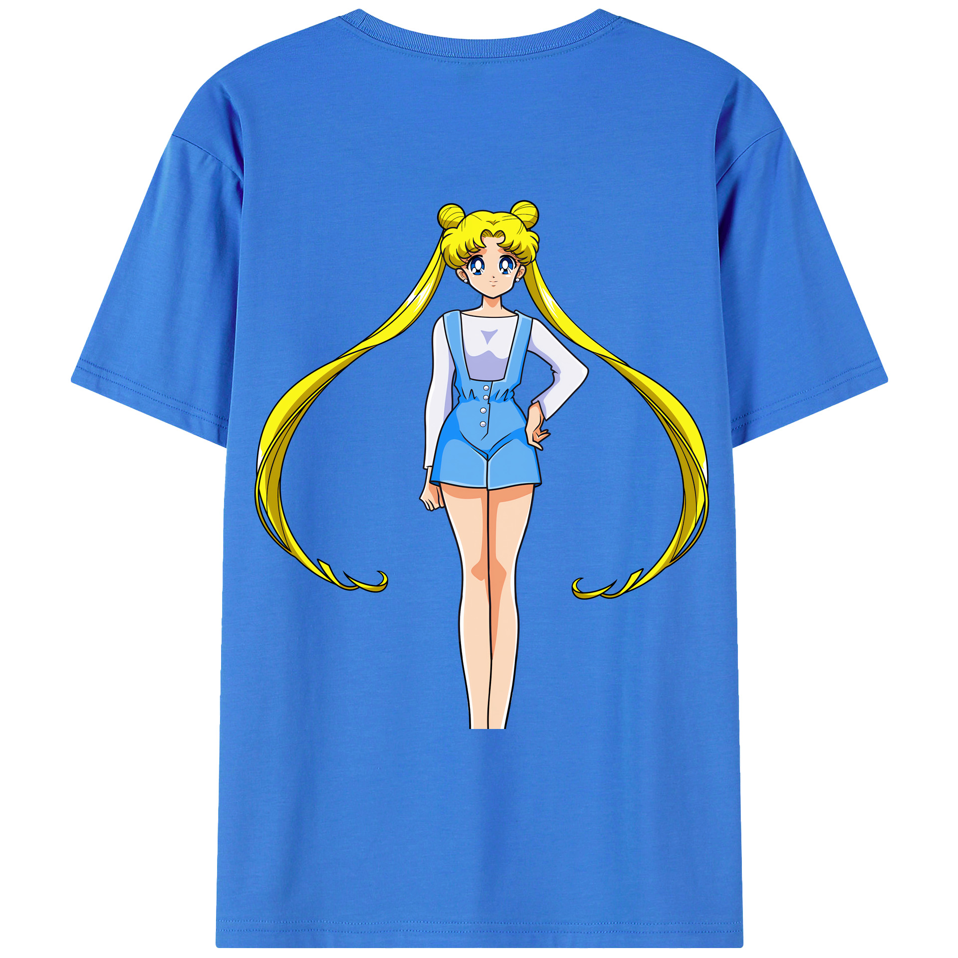 （画像用） 美少女戦士セーラームーン 愛野 美奈子 あいの みなこ Sailor Moon Aino Minako 綿100％ メンズ半袖Tシャツ（バックプリント） 通気性