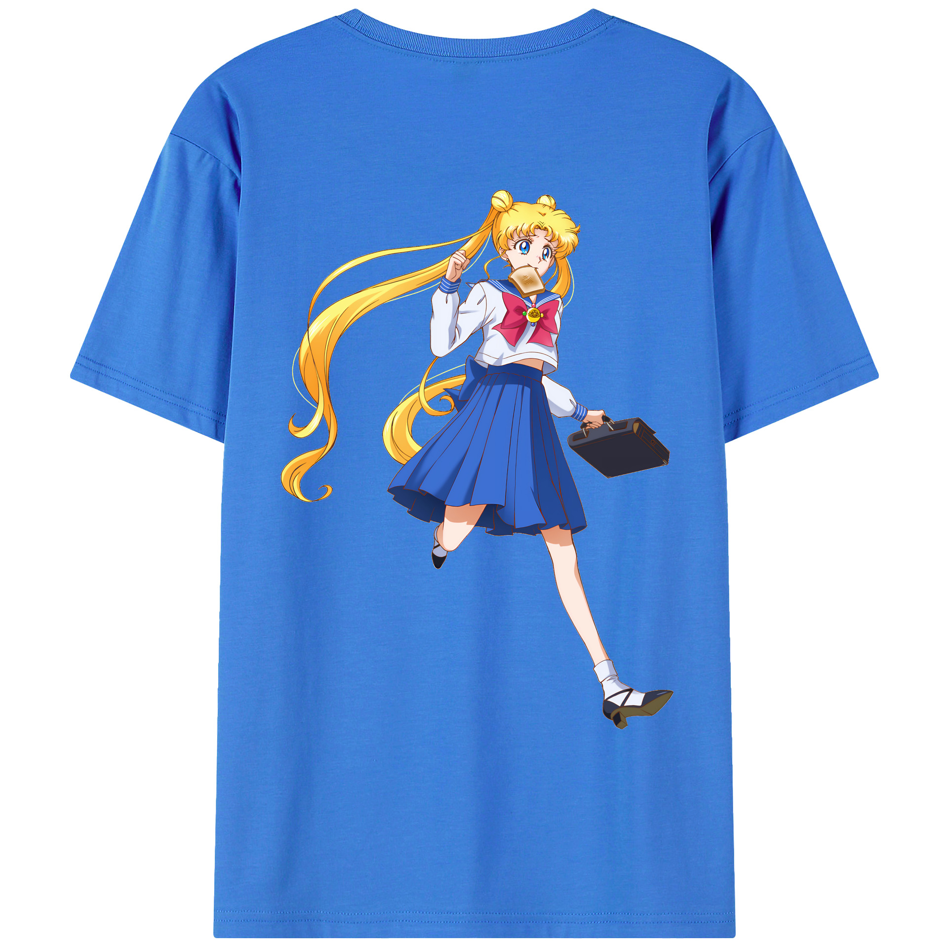 （画像用） 美少女戦士セーラームーン 愛野 美奈子 あいの みなこ Sailor Moon Aino Minako 綿100％ メンズ半袖Tシャツ（バックプリント） 通気性