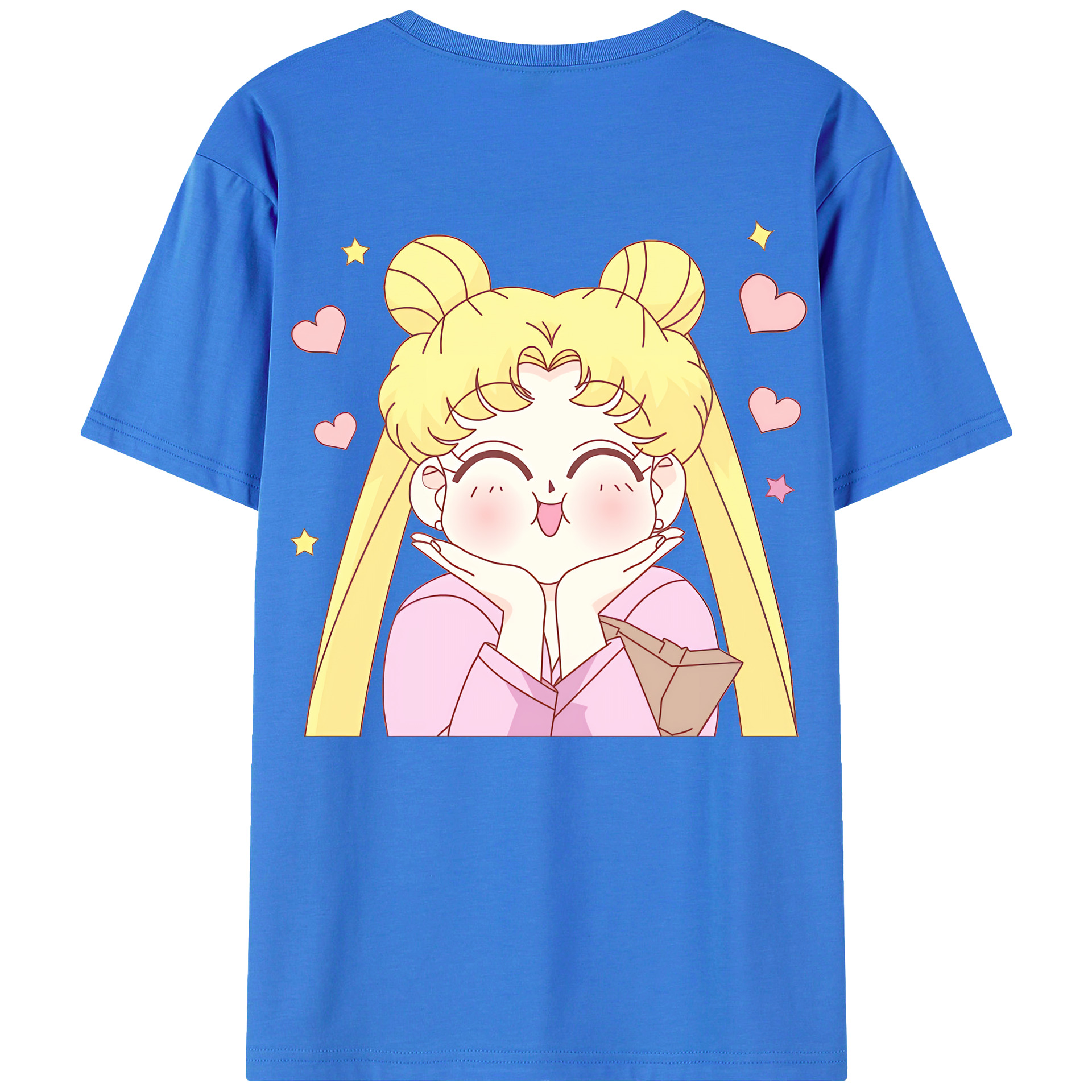 （画像用） 美少女戦士セーラームーン 愛野 美奈子 あいの みなこ Sailor Moon Aino Minako 綿100％ メンズ半袖Tシャツ（バックプリント） 通気性
