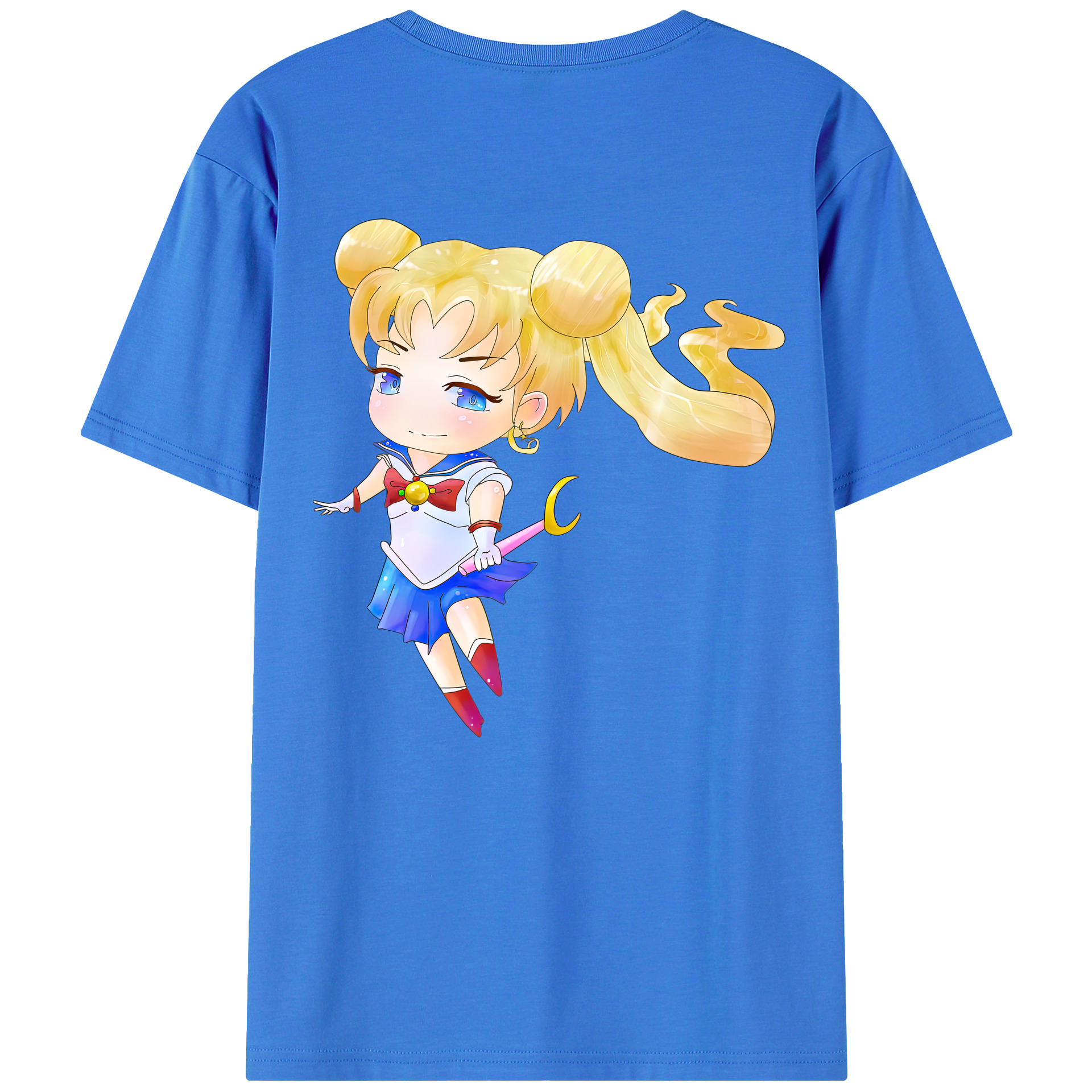 （画像用） 美少女戦士セーラームーン 愛野 美奈子 あいの みなこ Sailor Moon Aino Minako 綿100％ メンズ半袖Tシャツ（バックプリント） 通気性