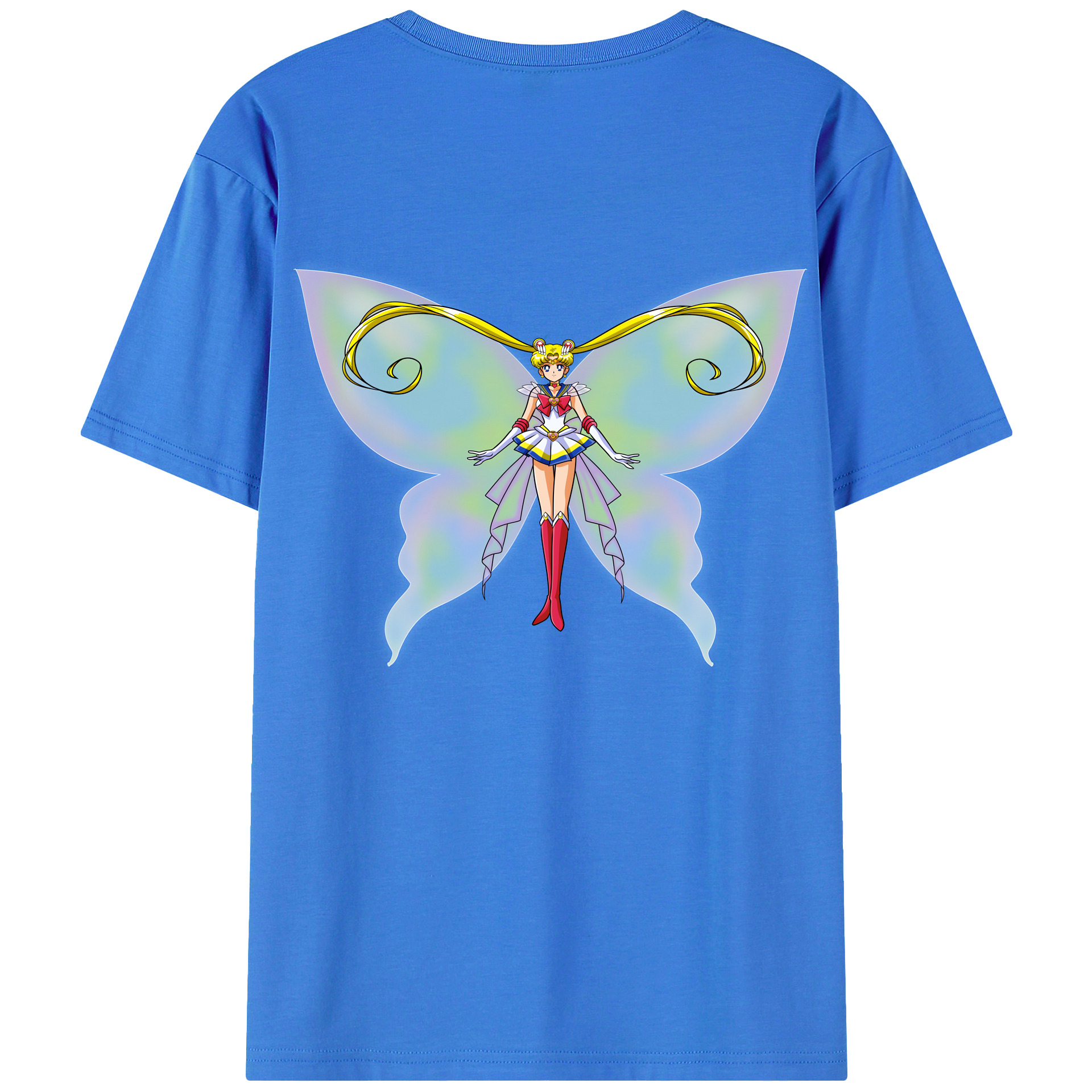 （画像用） 美少女戦士セーラームーン 月野 うさぎ つきの うさぎ Sailor Moon Tsukino Usagi 綿100％ メンズ半袖Tシャツ（バックプリント） 通気性