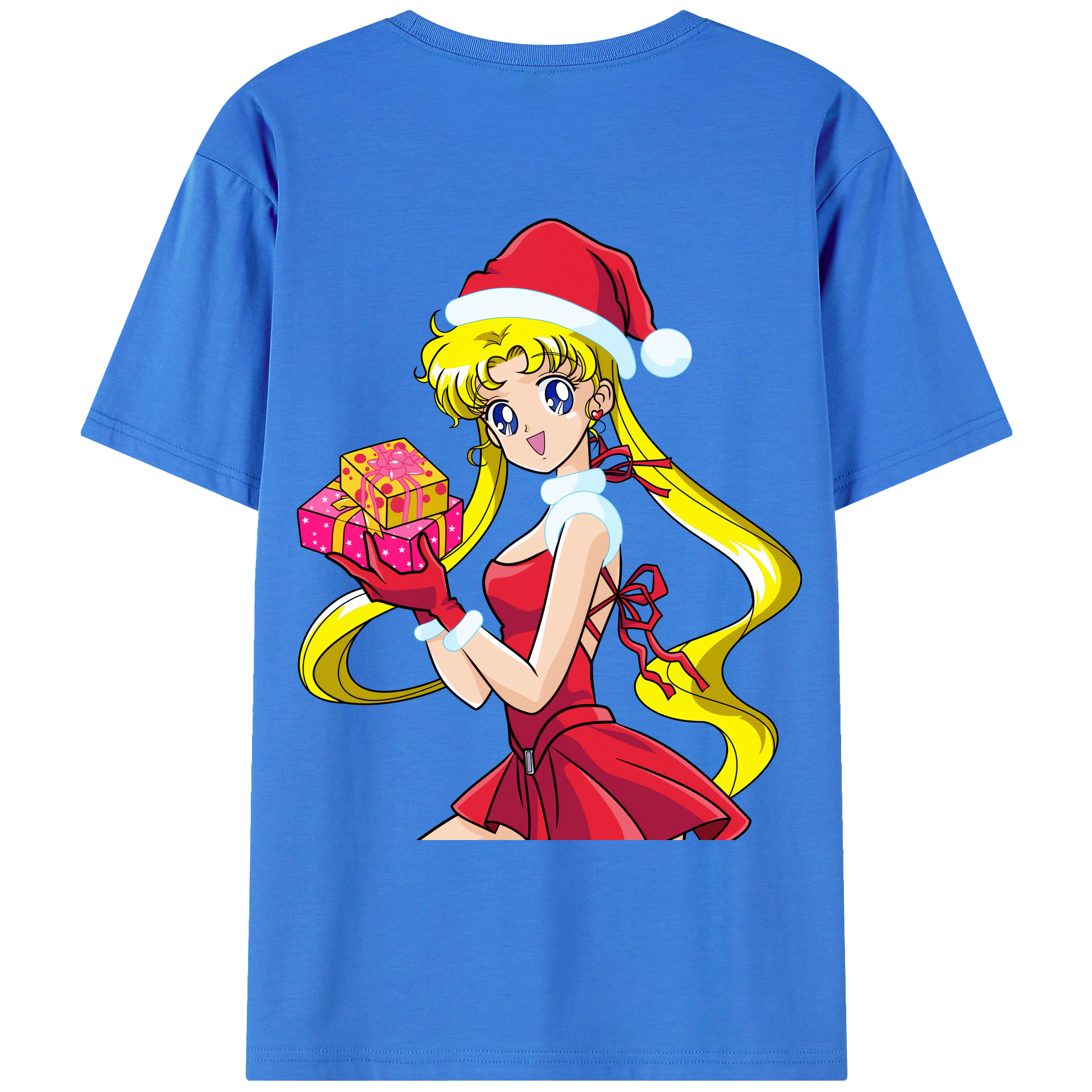 （画像用） 美少女戦士セーラームーン 月野 うさぎ つきの うさぎ Sailor Moon Tsukino Usagi 綿100％ メンズ半袖Tシャツ（バックプリント） 通気性