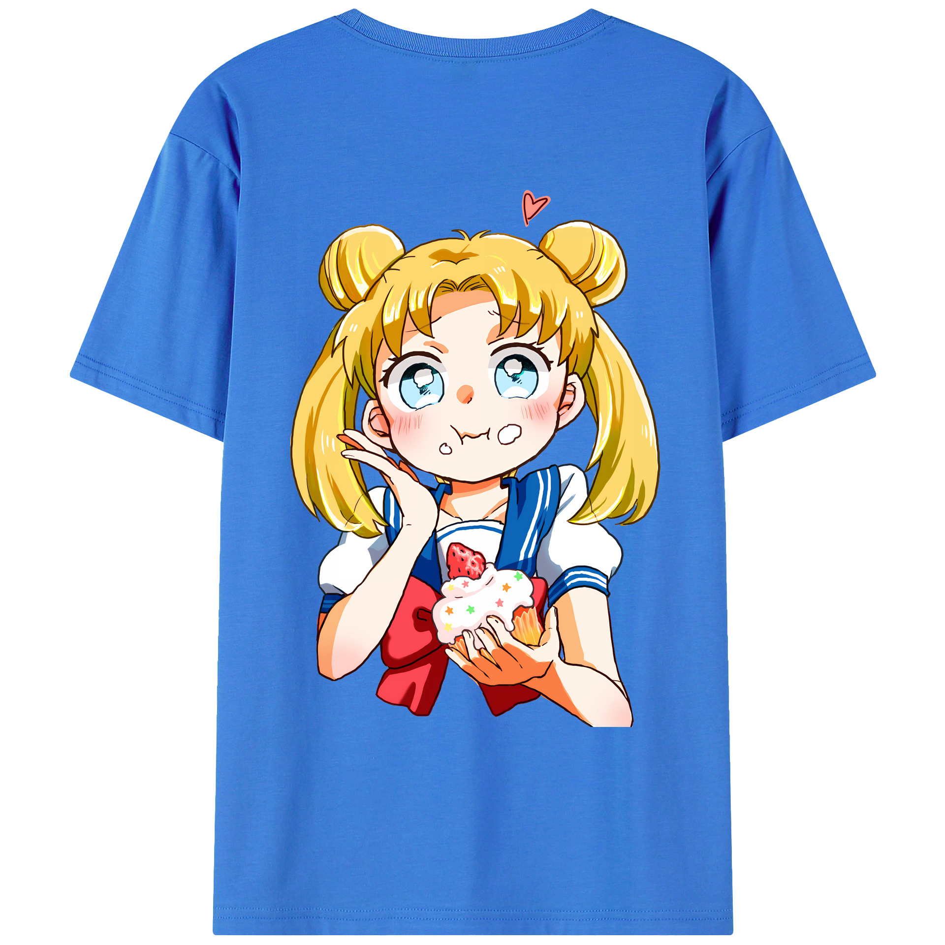 （画像用） 美少女戦士セーラームーン 愛野 美奈子 あいの みなこ Sailor Moon Aino Minako 綿100％ メンズ半袖Tシャツ（バックプリント） 通気性