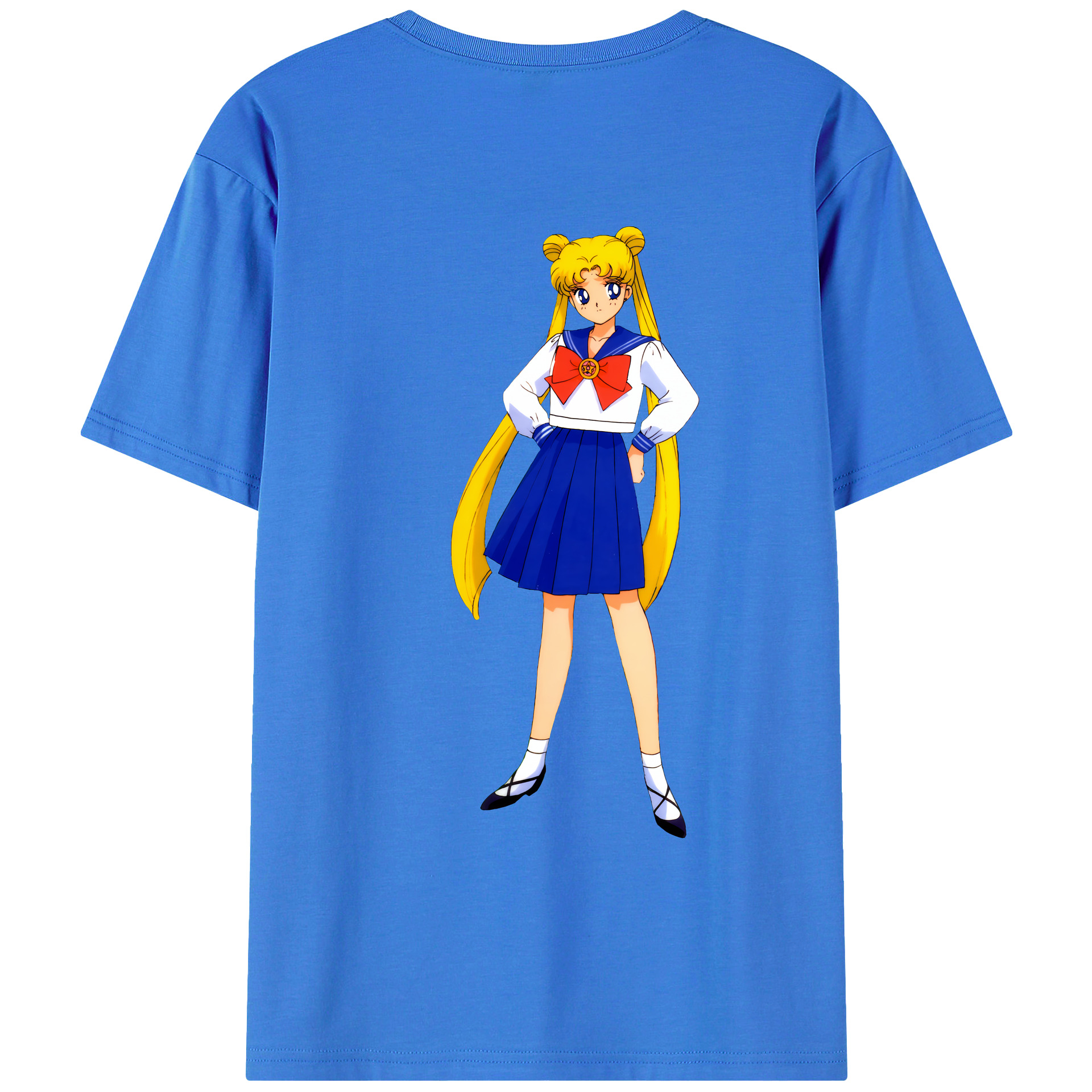 （画像用） 美少女戦士セーラームーン 愛野 美奈子 あいの みなこ Sailor Moon Aino Minako 綿100％ メンズ半袖Tシャツ（バックプリント） 通気性