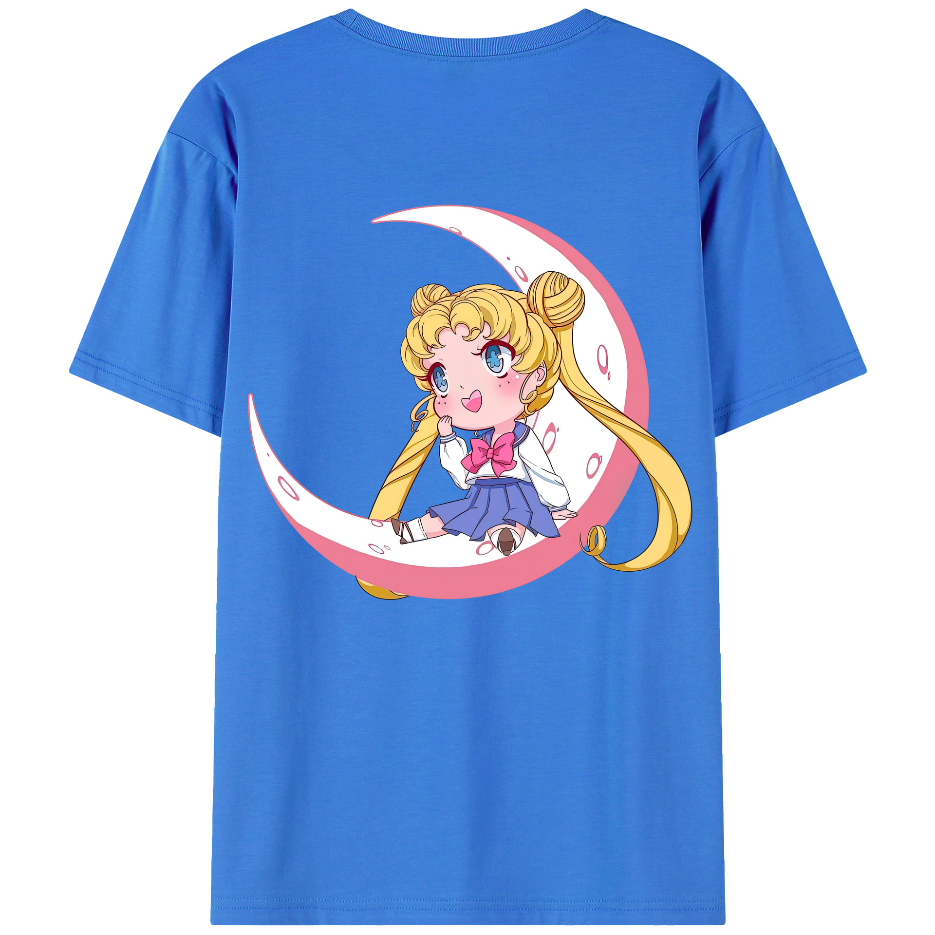（画像用） 美少女戦士セーラームーン 愛野 美奈子 あいの みなこ Sailor Moon Aino Minako 綿100％ メンズ半袖Tシャツ（バックプリント） 通気性