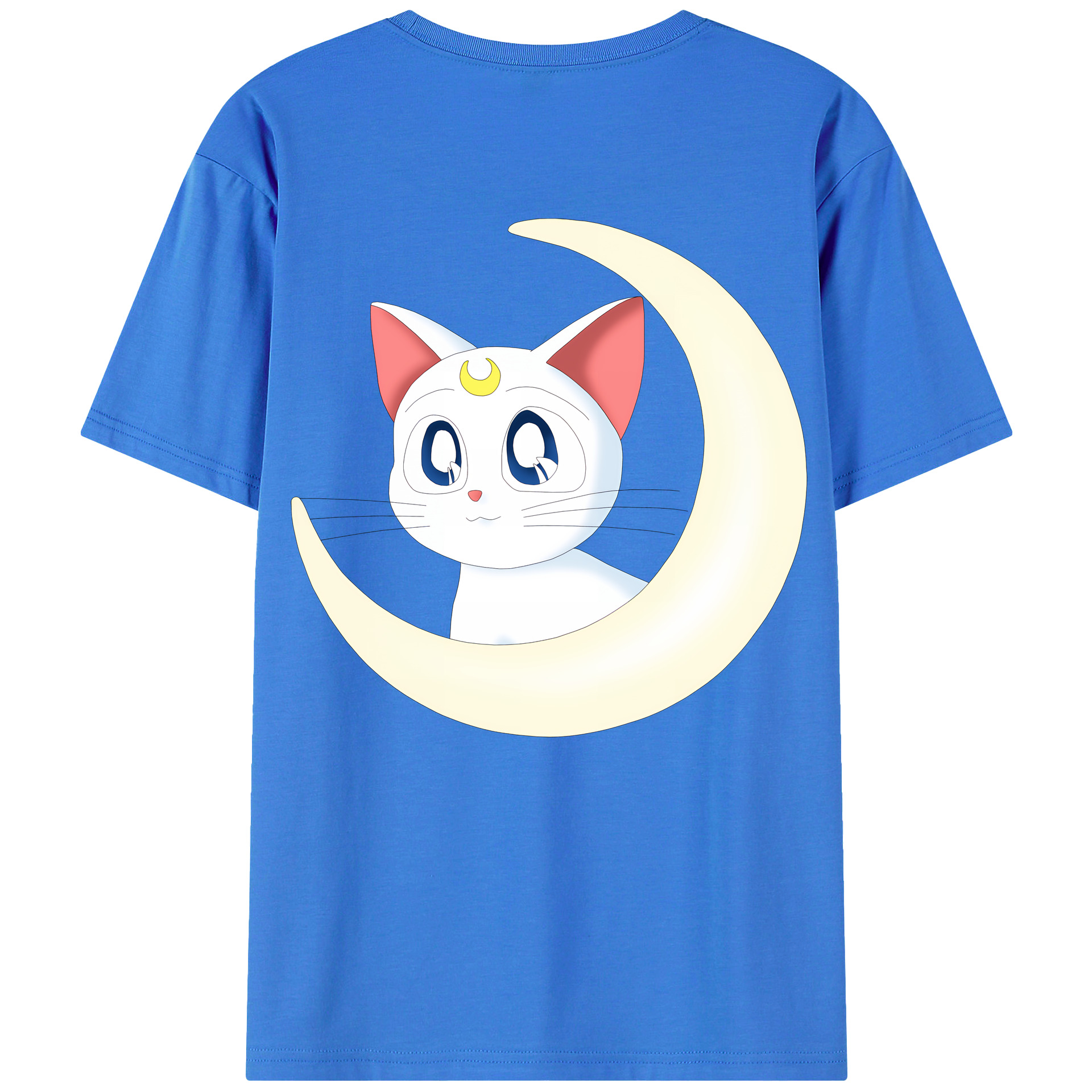 （画像用） 美少女戦士セーラームーン Sailor Moon 綿100％ メンズ半袖Tシャツ（バックプリント） 通気性