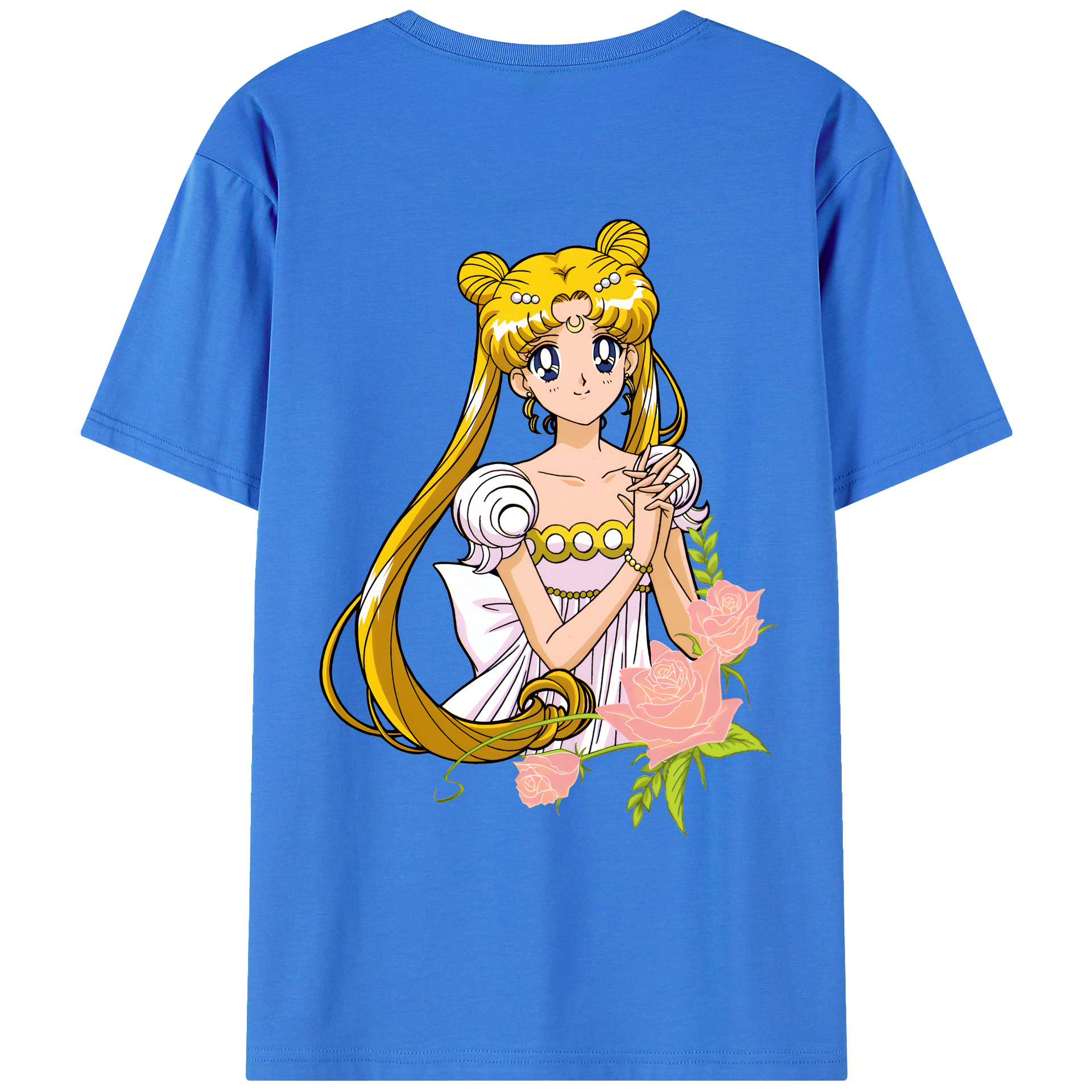 （画像用） 美少女戦士セーラームーン 愛野 美奈子 あいの みなこ Sailor Moon Aino Minako 綿100％ メンズ半袖Tシャツ（バックプリント） 通気性