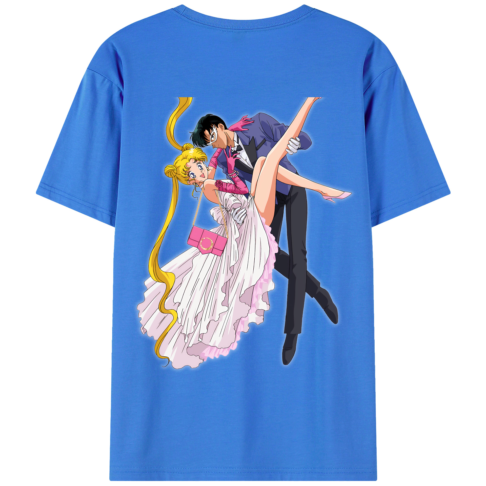 （画像用） 美少女戦士セーラームーン 愛野 美奈子 あいの みなこ Sailor Moon Aino Minako 綿100％ メンズ半袖Tシャツ（バックプリント） 通気性