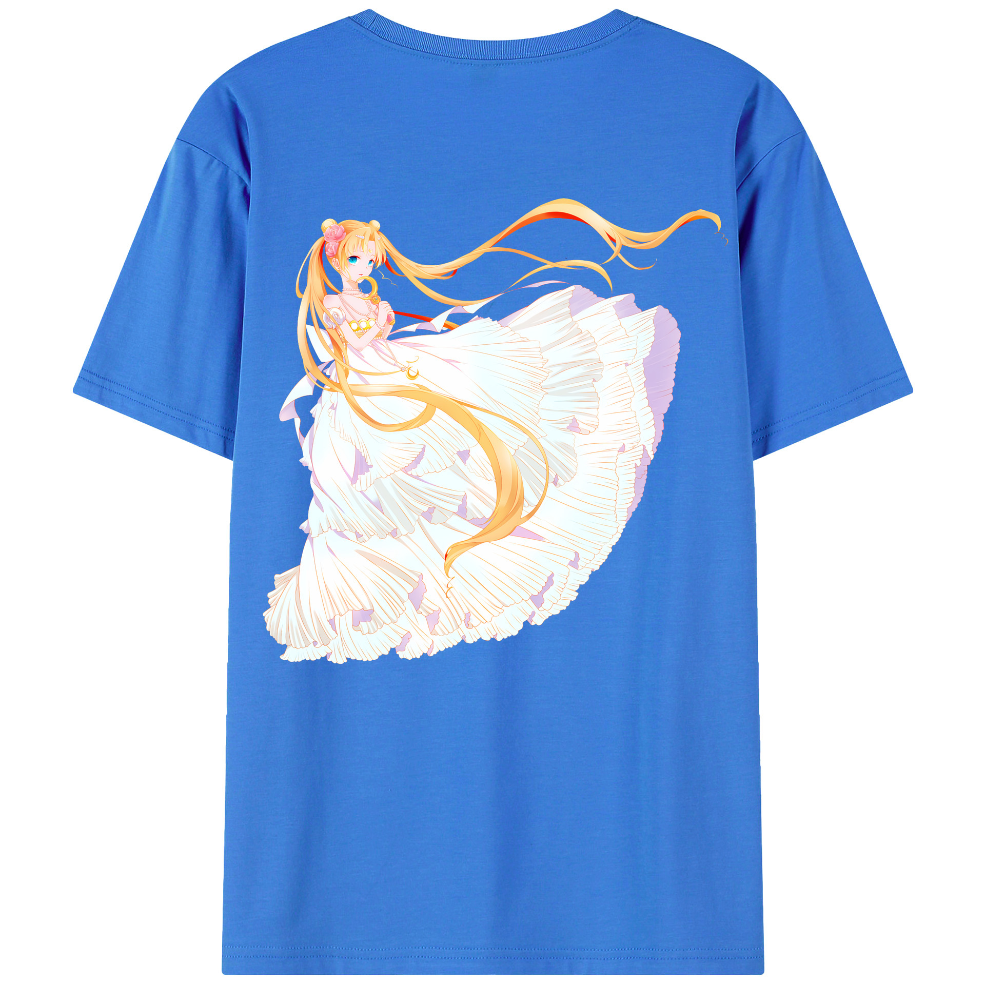 （画像用） 美少女戦士セーラームーン 愛野 美奈子 あいの みなこ Sailor Moon Aino Minako 綿100％ メンズ半袖Tシャツ（バックプリント） 通気性