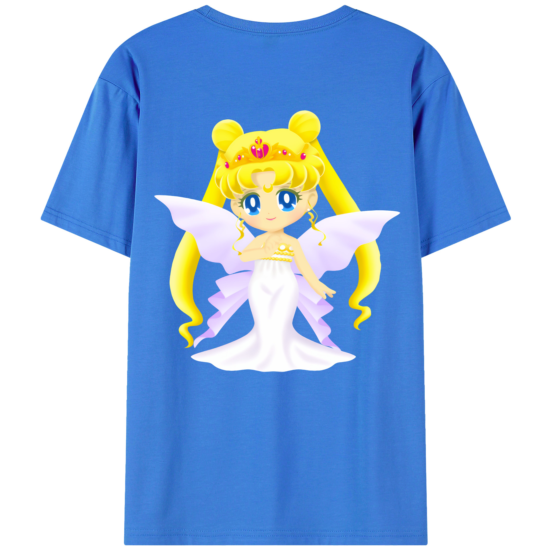 （画像用） 美少女戦士セーラームーン 愛野 美奈子 あいの みなこ Sailor Moon Aino Minako 綿100％ メンズ半袖Tシャツ（バックプリント） 通気性