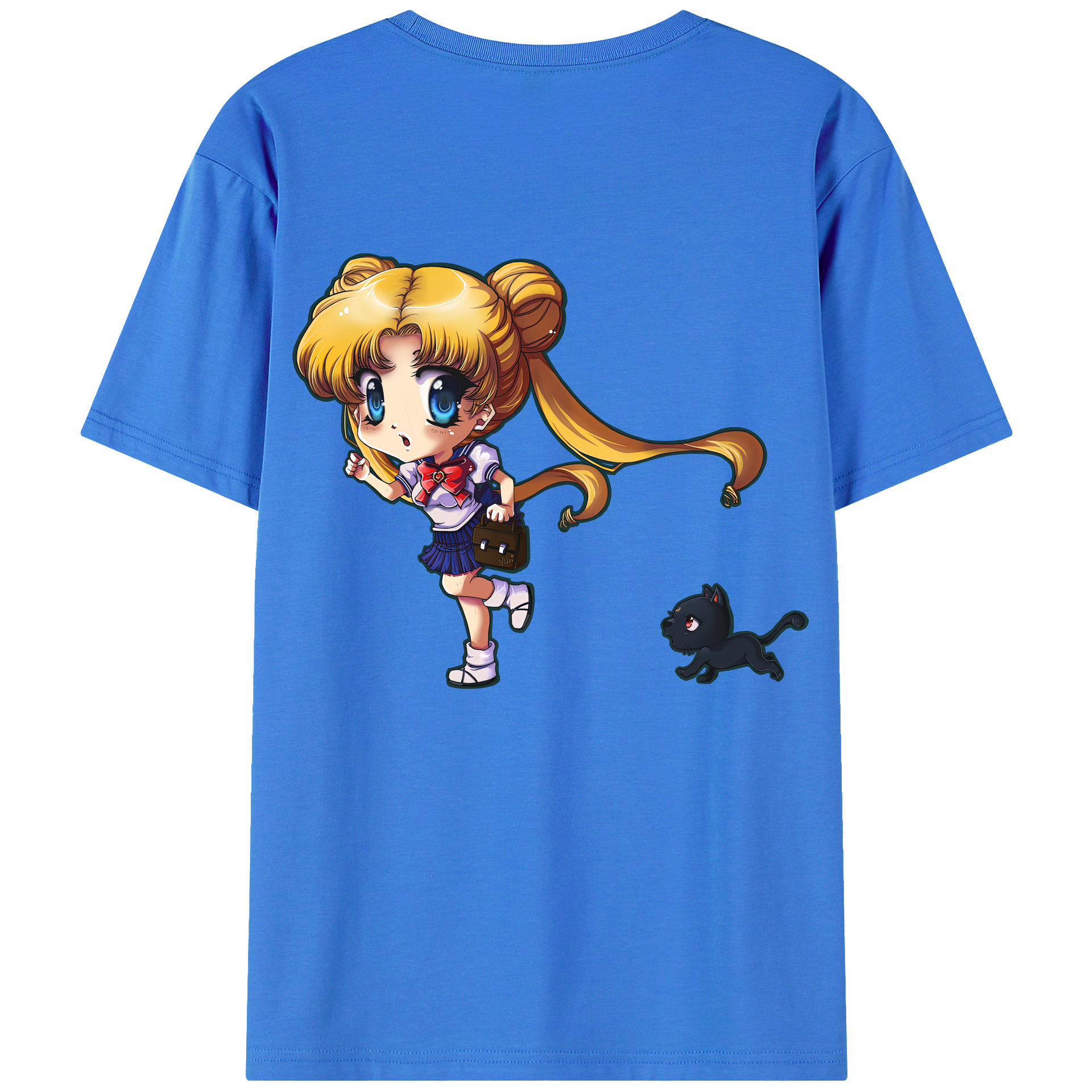 （画像用） 美少女戦士セーラームーン 愛野 美奈子 あいの みなこ Sailor Moon Aino Minako 綿100％ メンズ半袖Tシャツ（バックプリント） 通気性