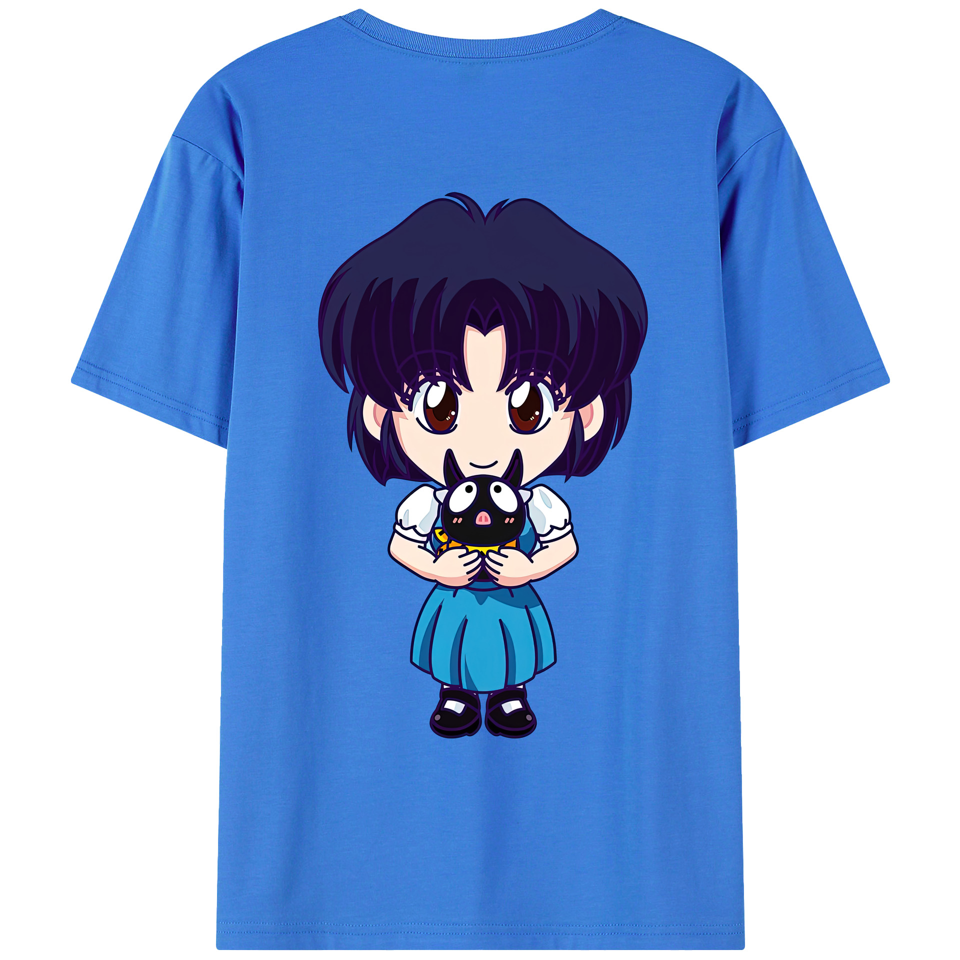 （画像用） 美少女戦士セーラームーン 水野 亜美 みずの あみ Sailor Moon Mizuno Ami 綿100％ メンズ半袖Tシャツ（バックプリント） 通気性