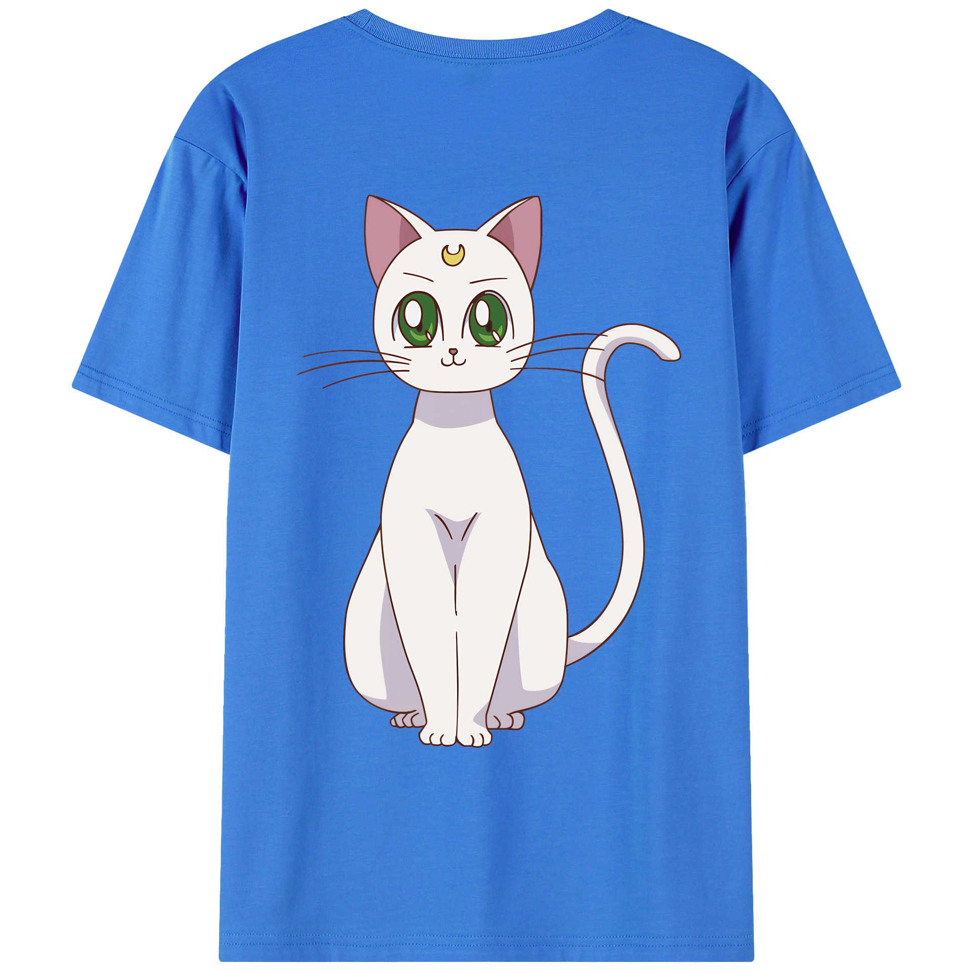 （画像用） 美少女戦士セーラームーン Sailor Moon 綿100％ メンズ半袖Tシャツ（バックプリント） 通気性