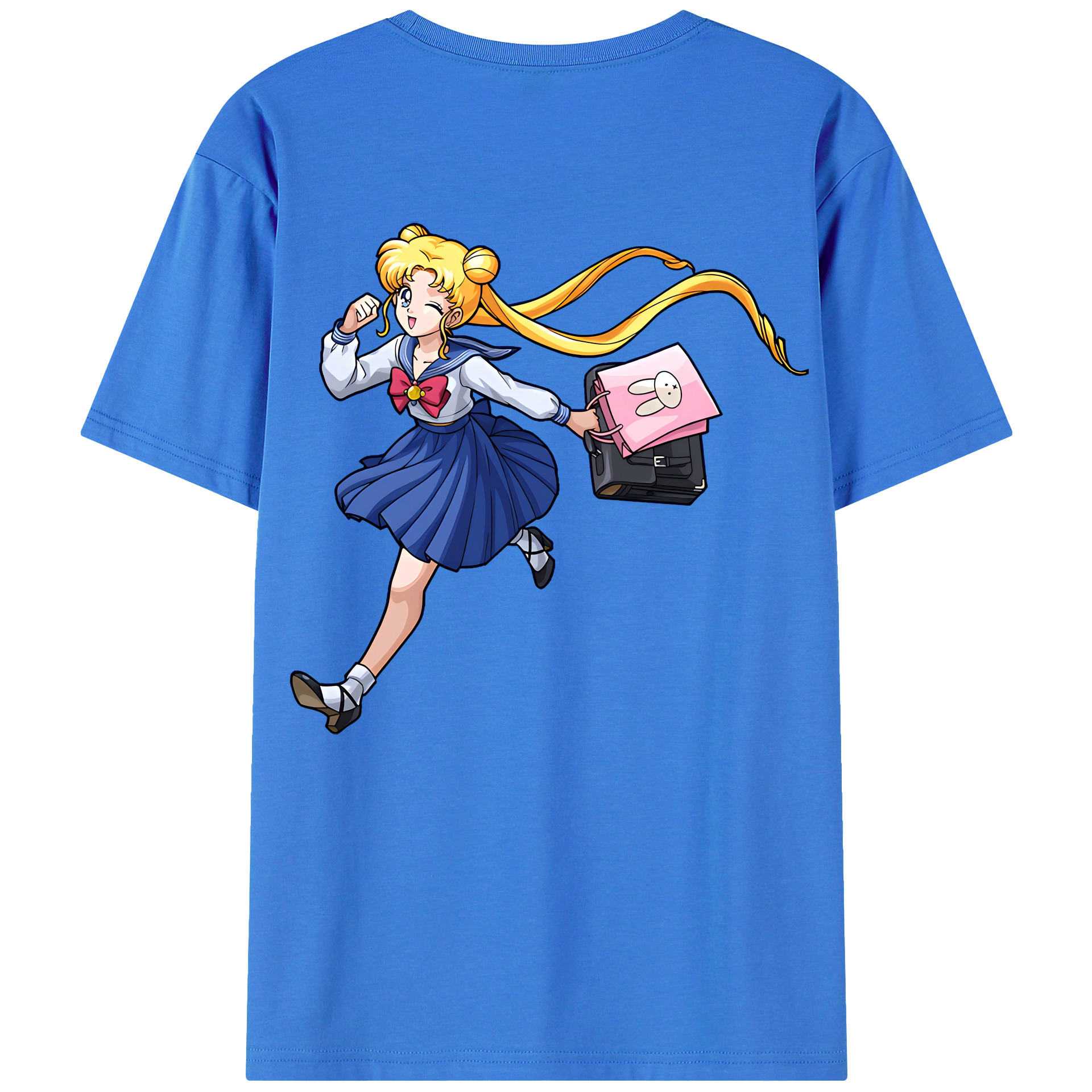 （画像用） 美少女戦士セーラームーン 愛野 美奈子 あいの みなこ Sailor Moon Aino Minako 綿100％ メンズ半袖Tシャツ（バックプリント） 通気性