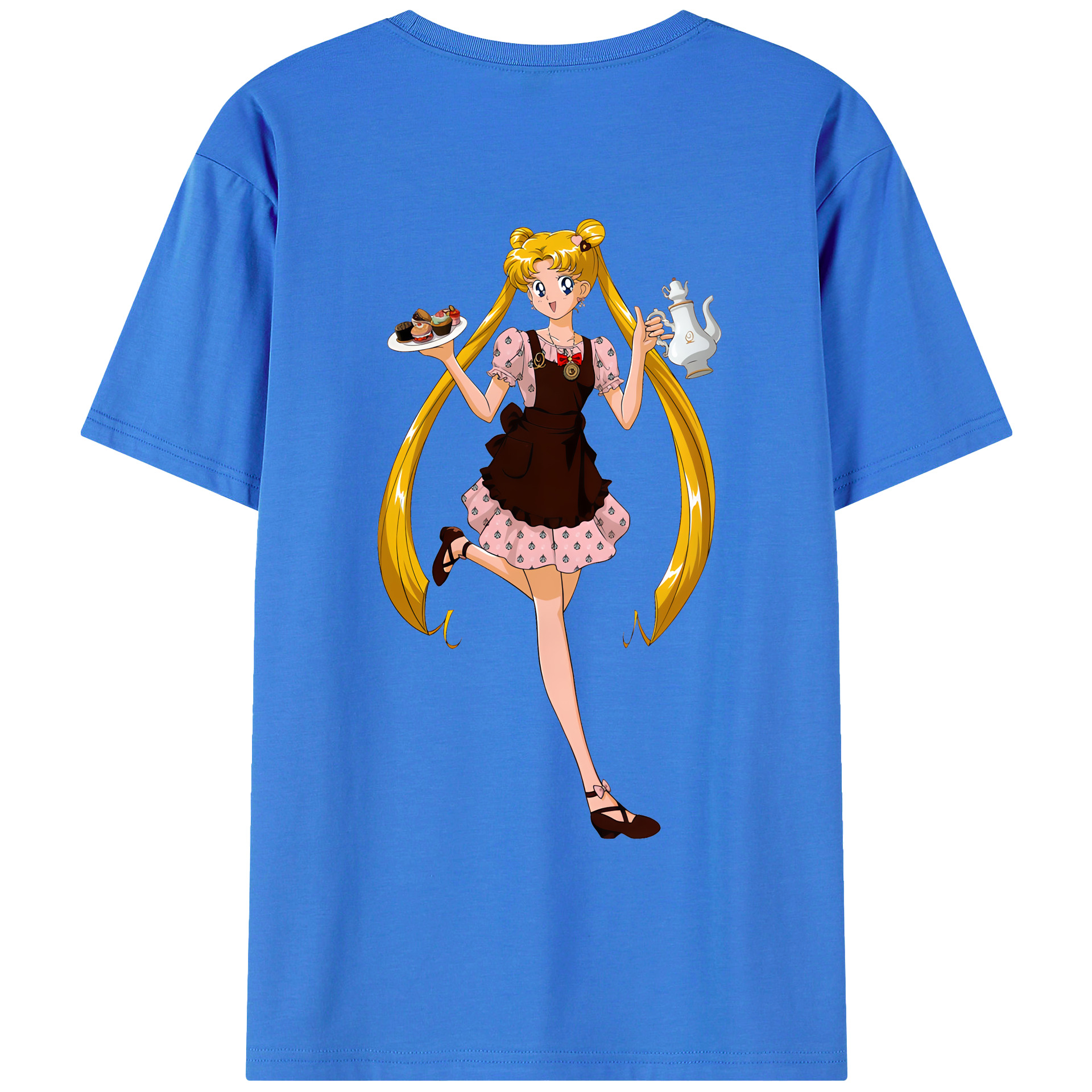 （画像用） 美少女戦士セーラームーン 愛野 美奈子 あいの みなこ Sailor Moon Aino Minako 綿100％ メンズ半袖Tシャツ（バックプリント） 通気性