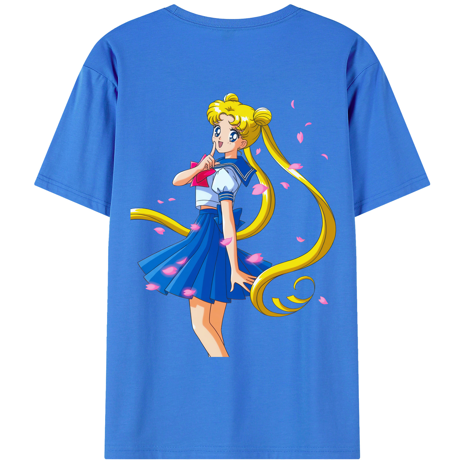 （画像用） 美少女戦士セーラームーン 愛野 美奈子 あいの みなこ Sailor Moon Aino Minako 綿100％ メンズ半袖Tシャツ（バックプリント） 通気性