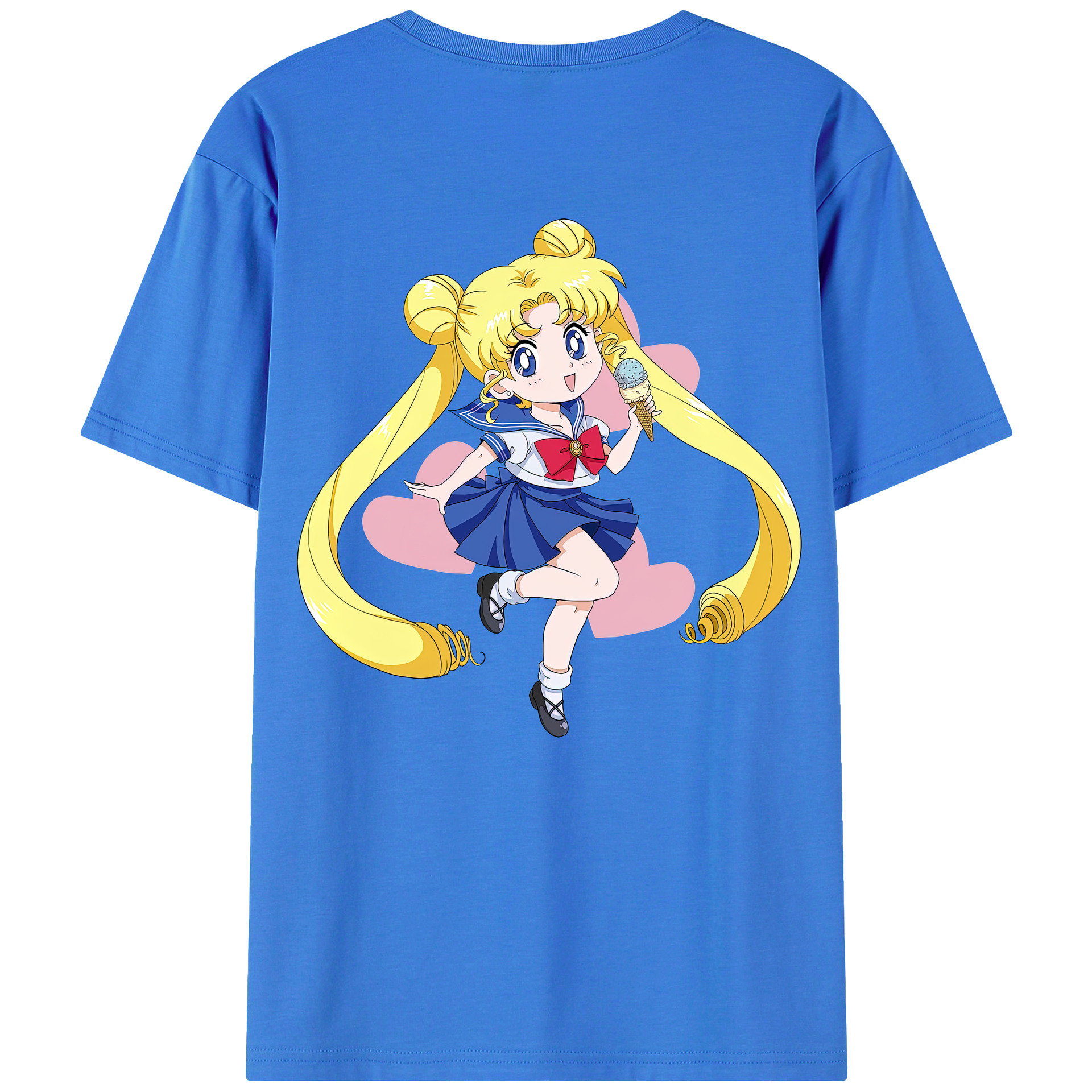 （画像用） 美少女戦士セーラームーン 愛野 美奈子 あいの みなこ Sailor Moon Aino Minako 綿100％ メンズ半袖Tシャツ（バックプリント） 通気性