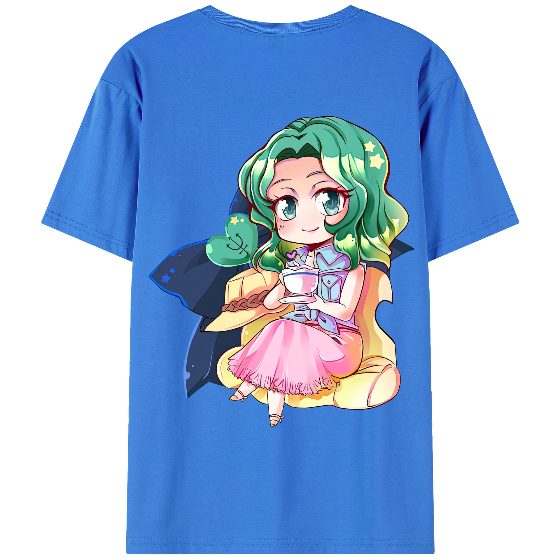 （画像用） 美少女戦士セーラームーン 海王 みちる（かいおう みちる） Sailor Moon Kaiou Michiru 綿100％ メンズ半袖Tシャツ（バックプリント） 通気性