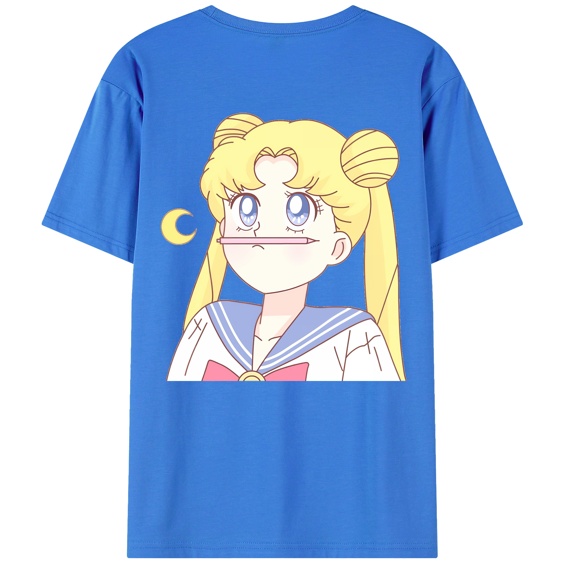 （画像用） 美少女戦士セーラームーン 愛野 美奈子 あいの みなこ Sailor Moon Aino Minako 綿100％ メンズ半袖Tシャツ（バックプリント） 通気性