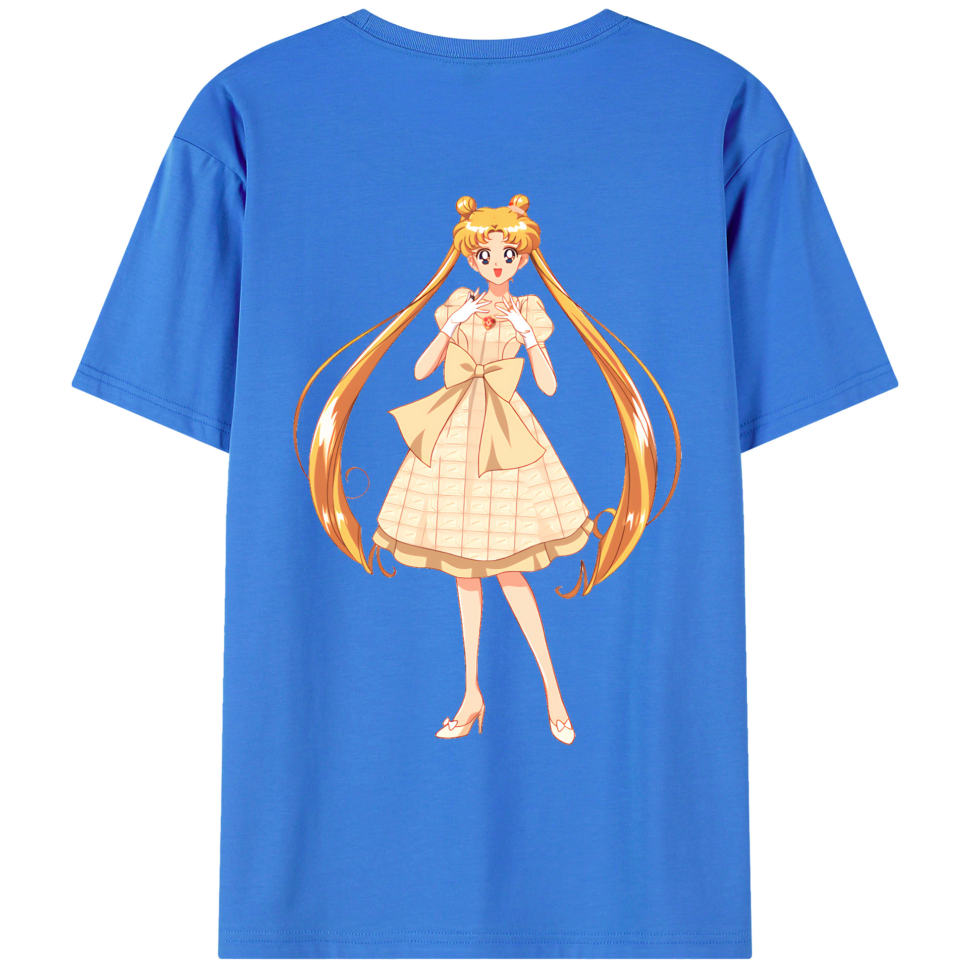 （画像用） 美少女戦士セーラームーン 愛野 美奈子 あいの みなこ Sailor Moon Aino Minako 綿100％ メンズ半袖Tシャツ（バックプリント） 通気性