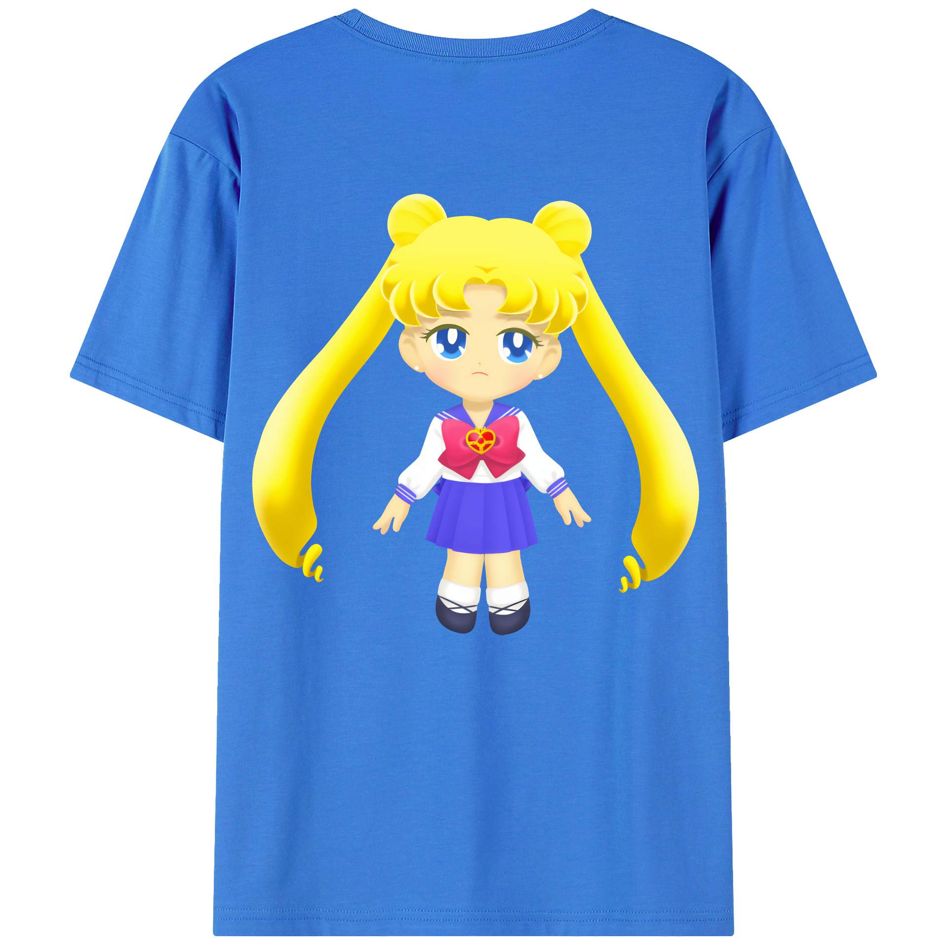（画像用） 美少女戦士セーラームーン 愛野 美奈子 あいの みなこ Sailor Moon Aino Minako 綿100％ メンズ半袖Tシャツ（バックプリント） 通気性