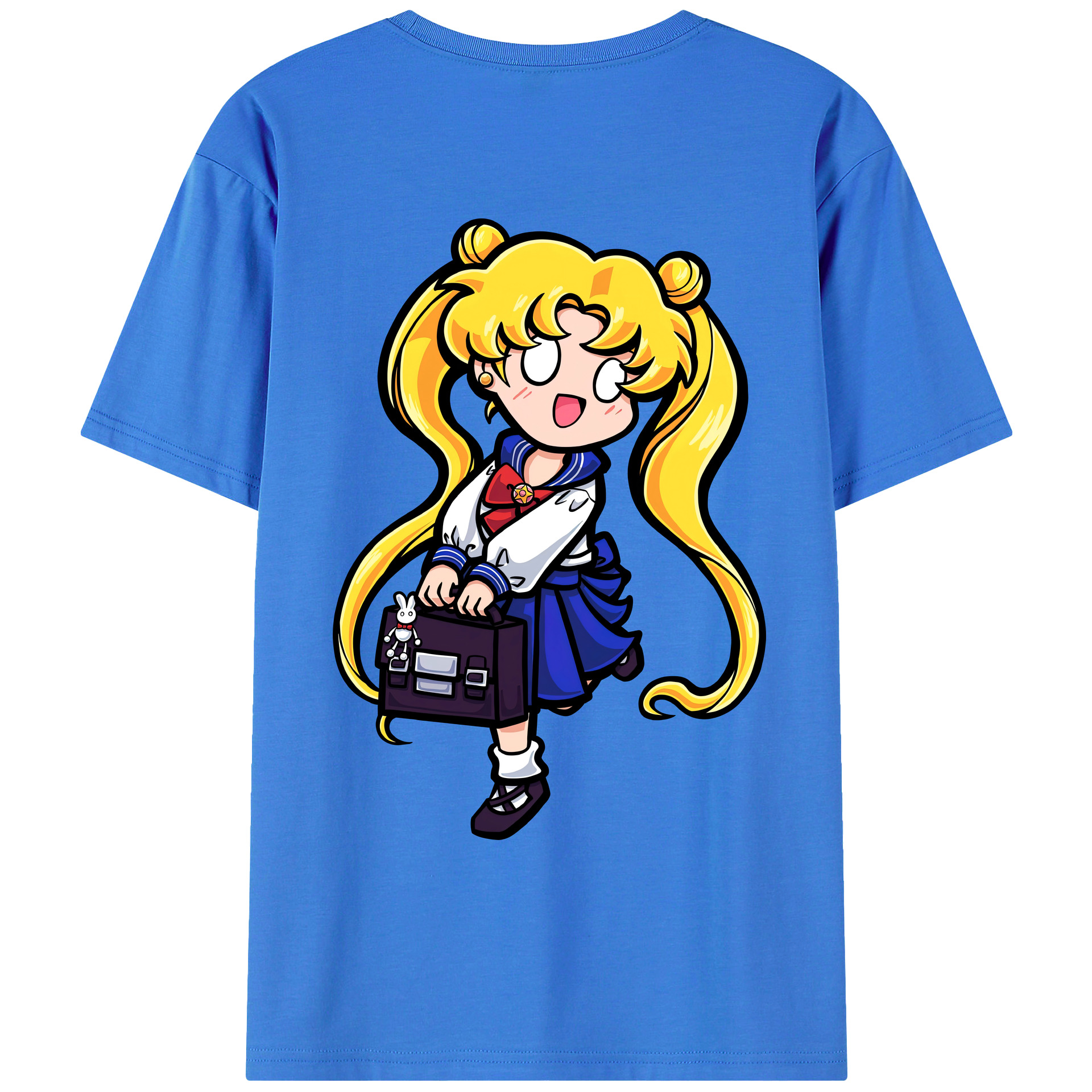 （画像用） 美少女戦士セーラームーン 愛野 美奈子 あいの みなこ Sailor Moon Aino Minako 綿100％ メンズ半袖Tシャツ（バックプリント） 通気性