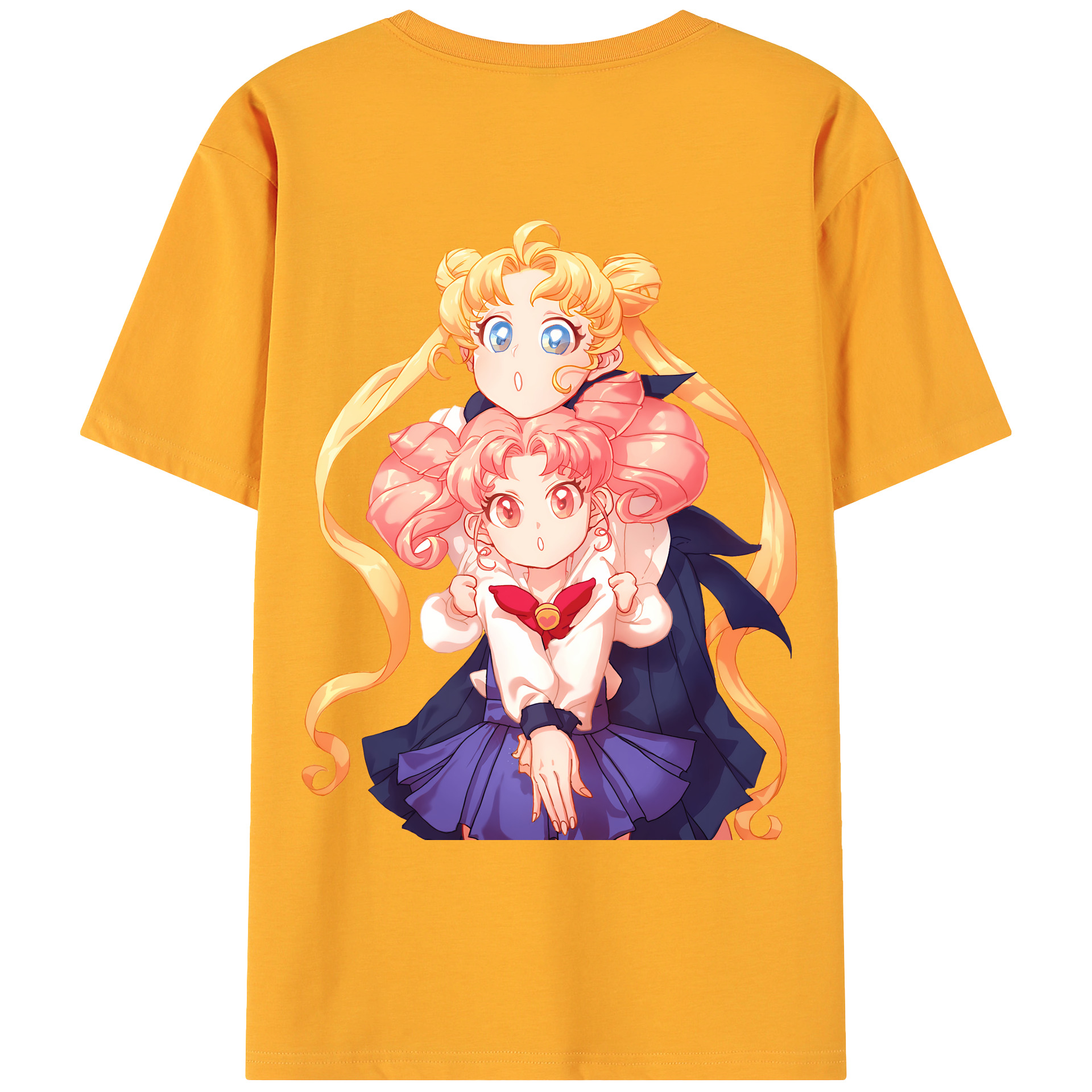 （画像用） 美少女戦士セーラームーン 愛野 美奈子 あいの みなこ Sailor Moon Aino Minako 綿100％ メンズ半袖Tシャツ（バックプリント） 通気性