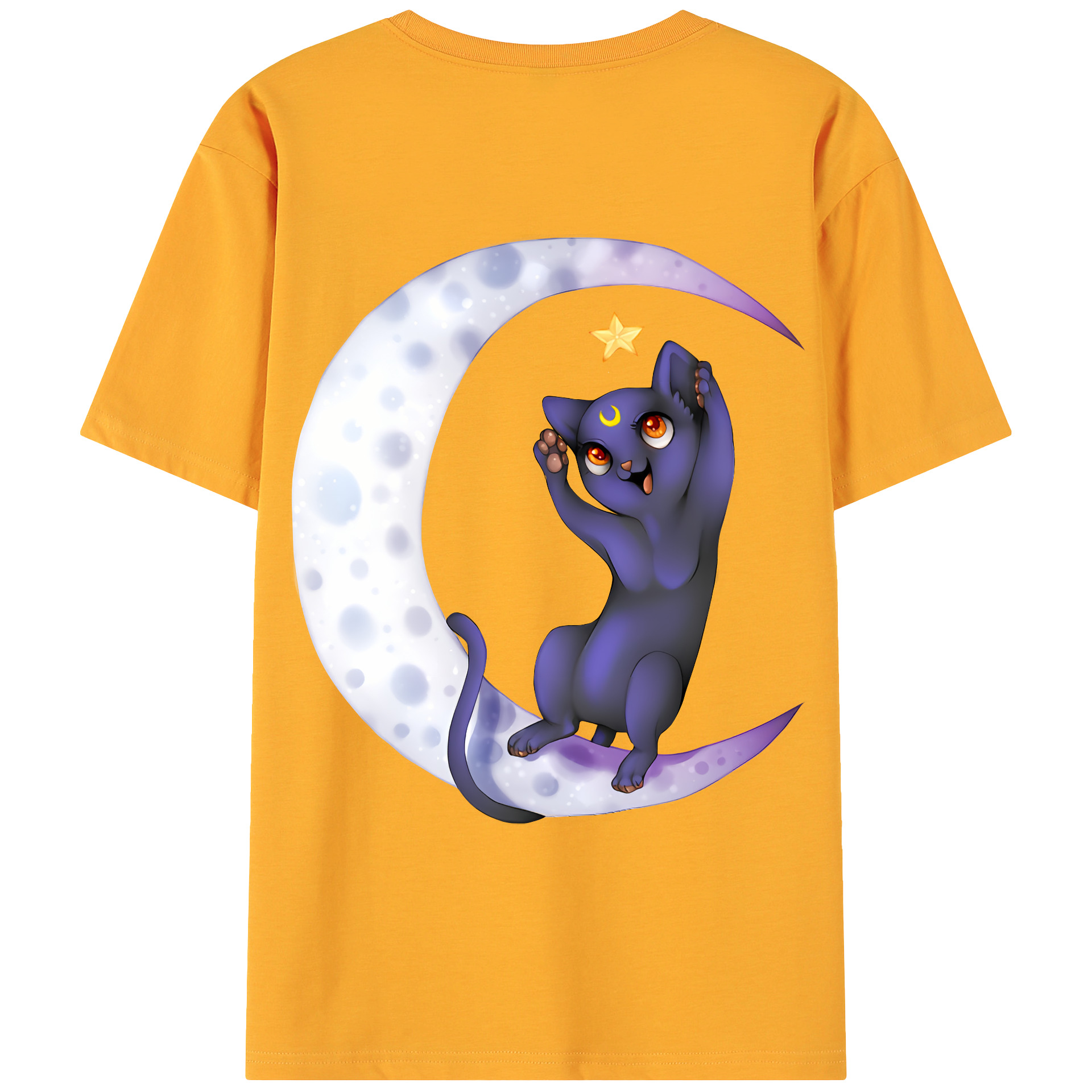 （画像用） 美少女戦士セーラームーン Sailor Moon 綿100％ メンズ半袖Tシャツ（バックプリント） 通気性