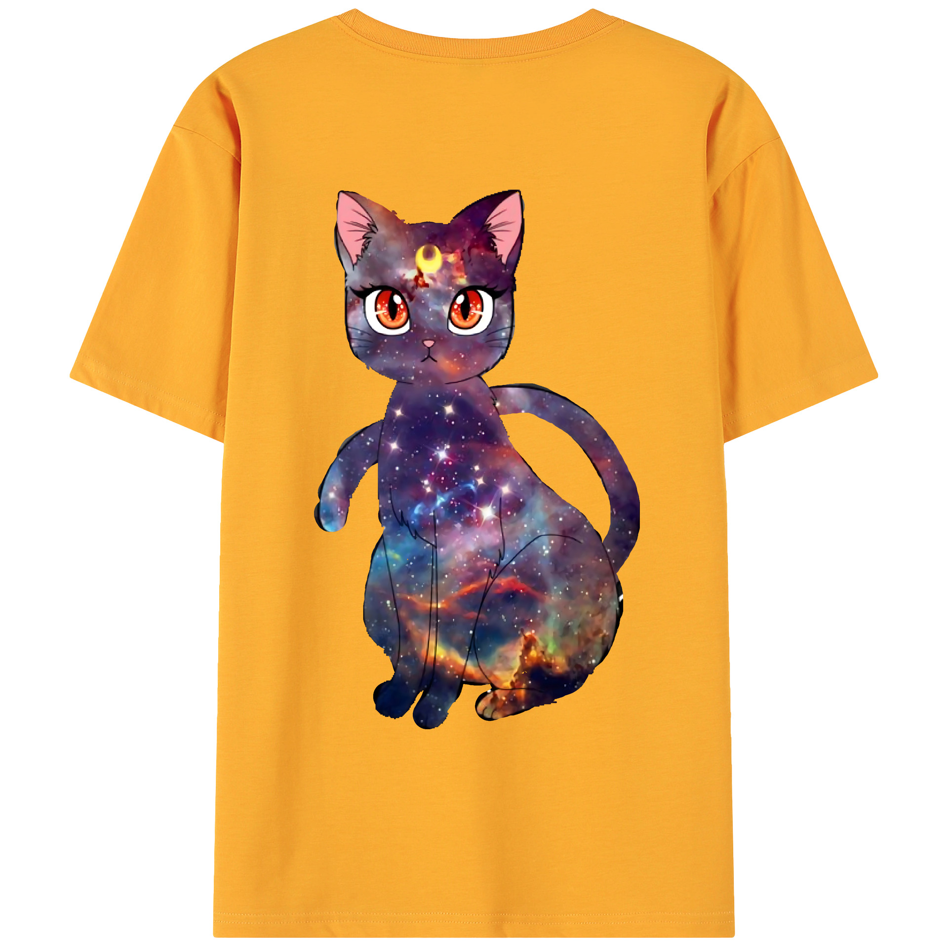 （画像用） 美少女戦士セーラームーン Sailor Moon 綿100％ メンズ半袖Tシャツ（バックプリント） 通気性