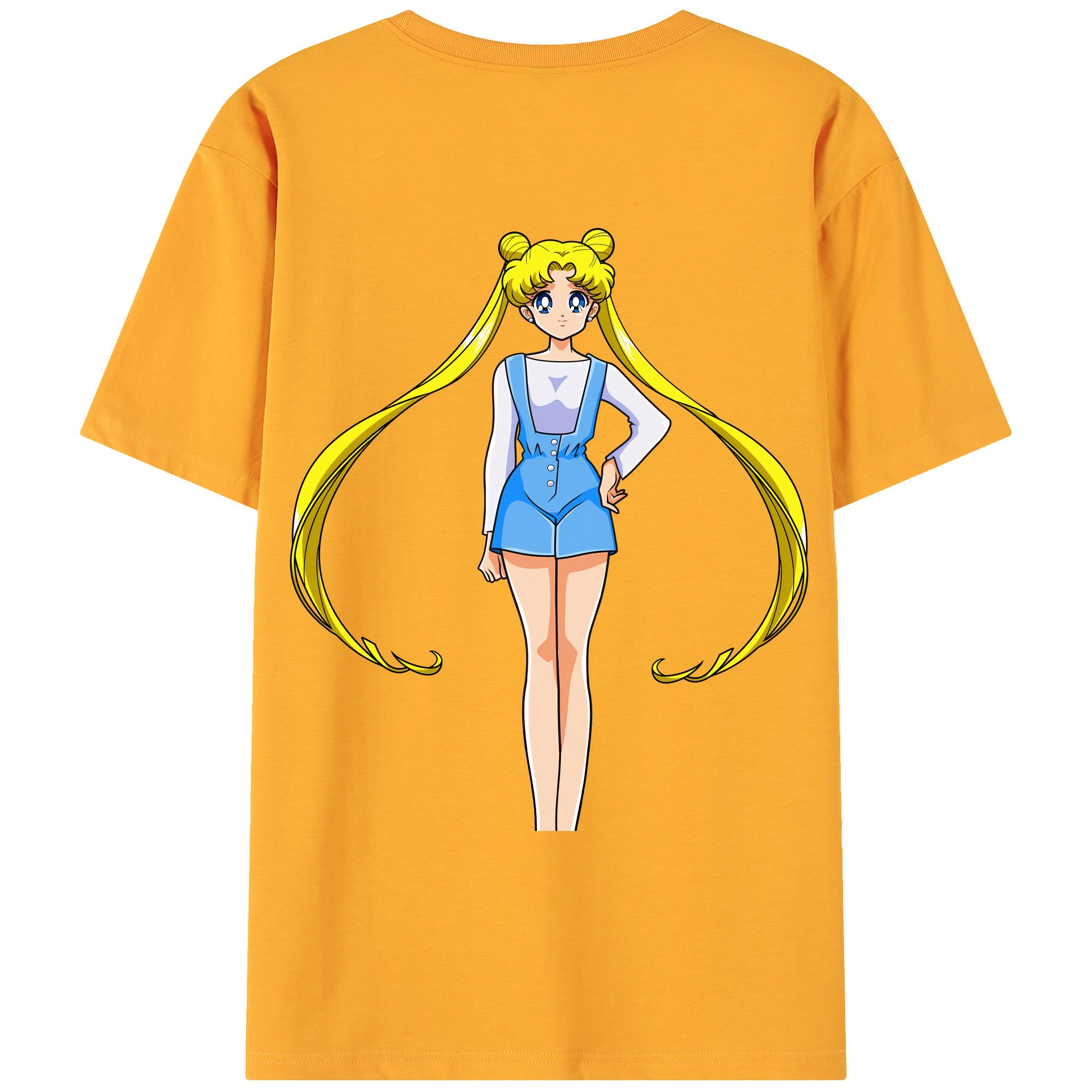 （画像用） 美少女戦士セーラームーン 愛野 美奈子 あいの みなこ Sailor Moon Aino Minako 綿100％ メンズ半袖Tシャツ（バックプリント） 通気性