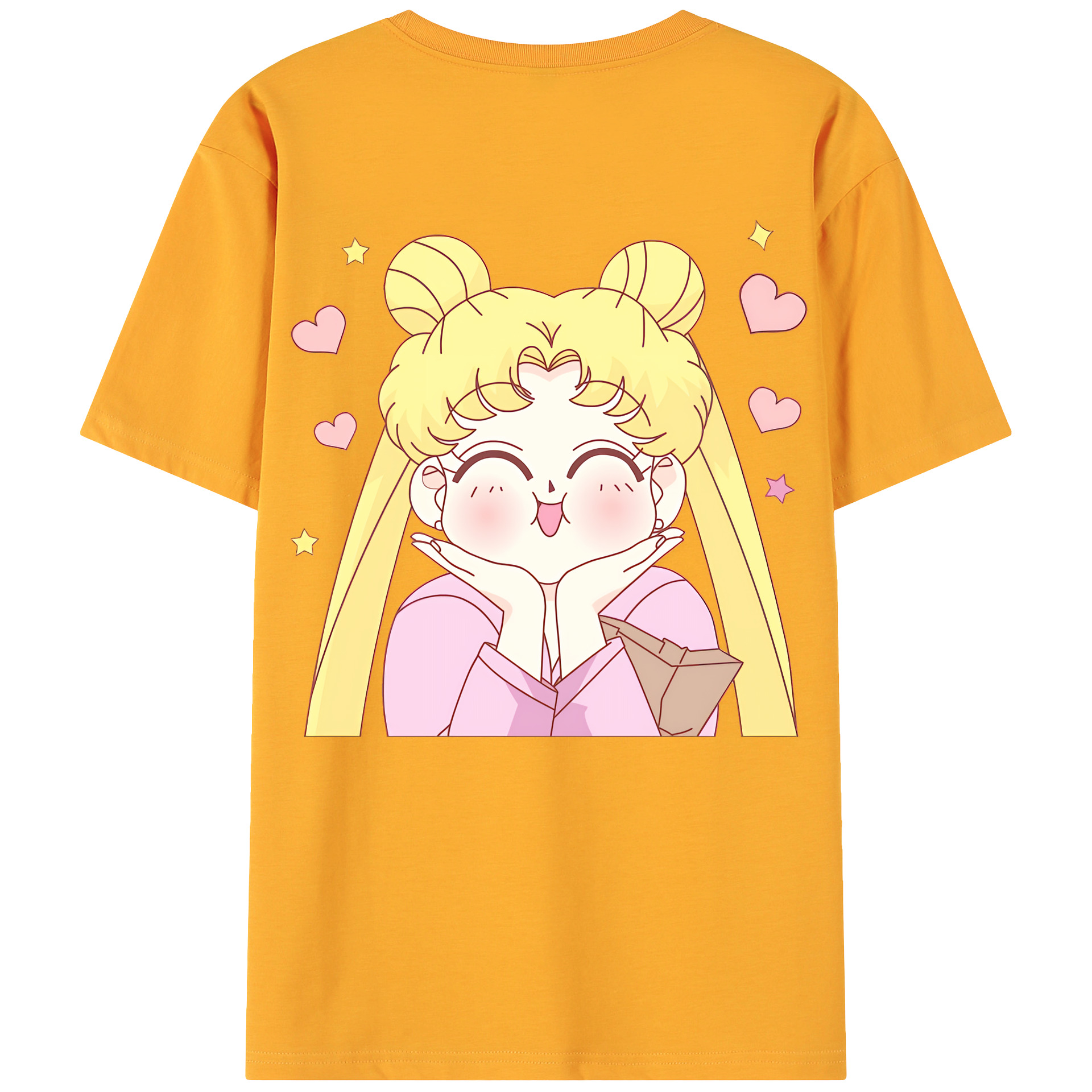 （画像用） 美少女戦士セーラームーン 愛野 美奈子 あいの みなこ Sailor Moon Aino Minako 綿100％ メンズ半袖Tシャツ（バックプリント） 通気性