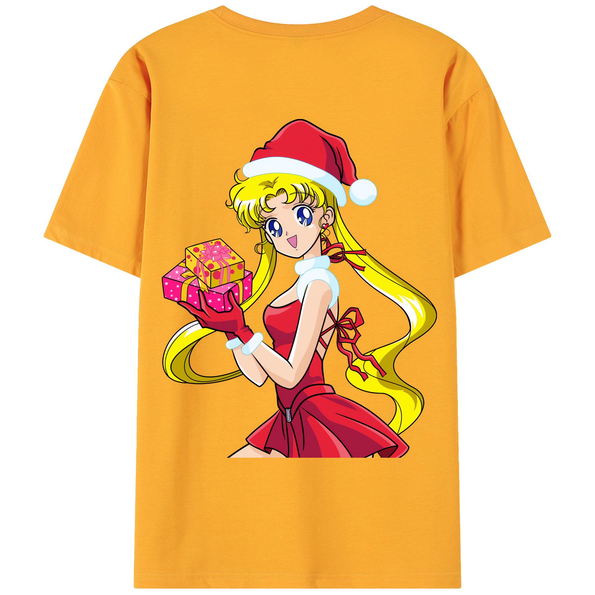 （画像用） 美少女戦士セーラームーン 月野 うさぎ つきの うさぎ Sailor Moon Tsukino Usagi 綿100％ メンズ半袖Tシャツ（バックプリント） 通気性