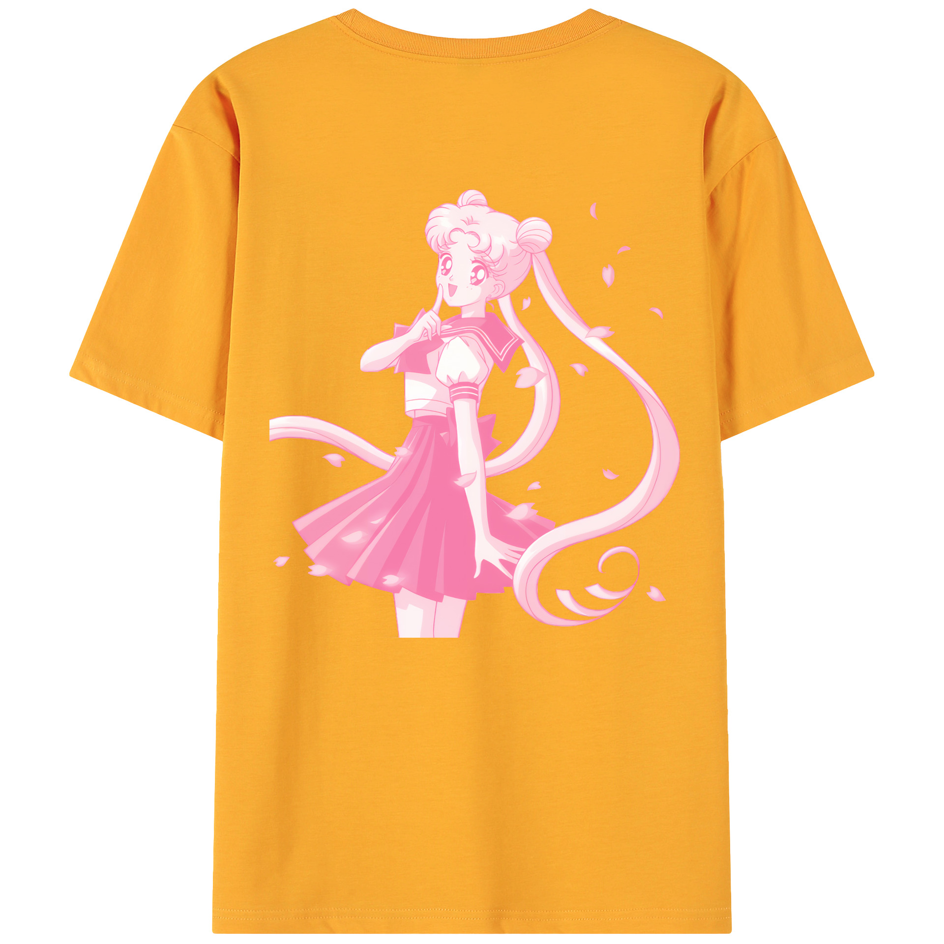 （画像用） 美少女戦士セーラームーン 愛野 美奈子 あいの みなこ Sailor Moon Aino Minako 綿100％ メンズ半袖Tシャツ（バックプリント） 通気性