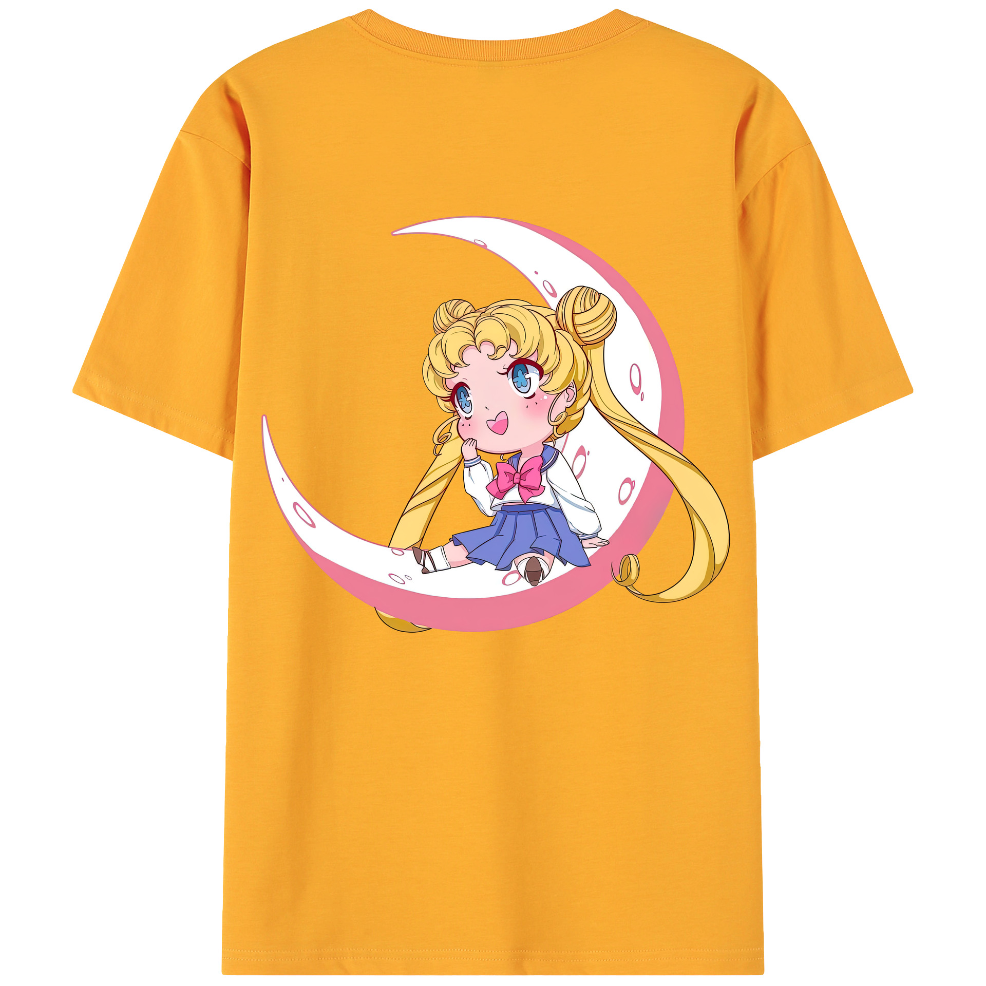 （画像用） 美少女戦士セーラームーン 愛野 美奈子 あいの みなこ Sailor Moon Aino Minako 綿100％ メンズ半袖Tシャツ（バックプリント） 通気性