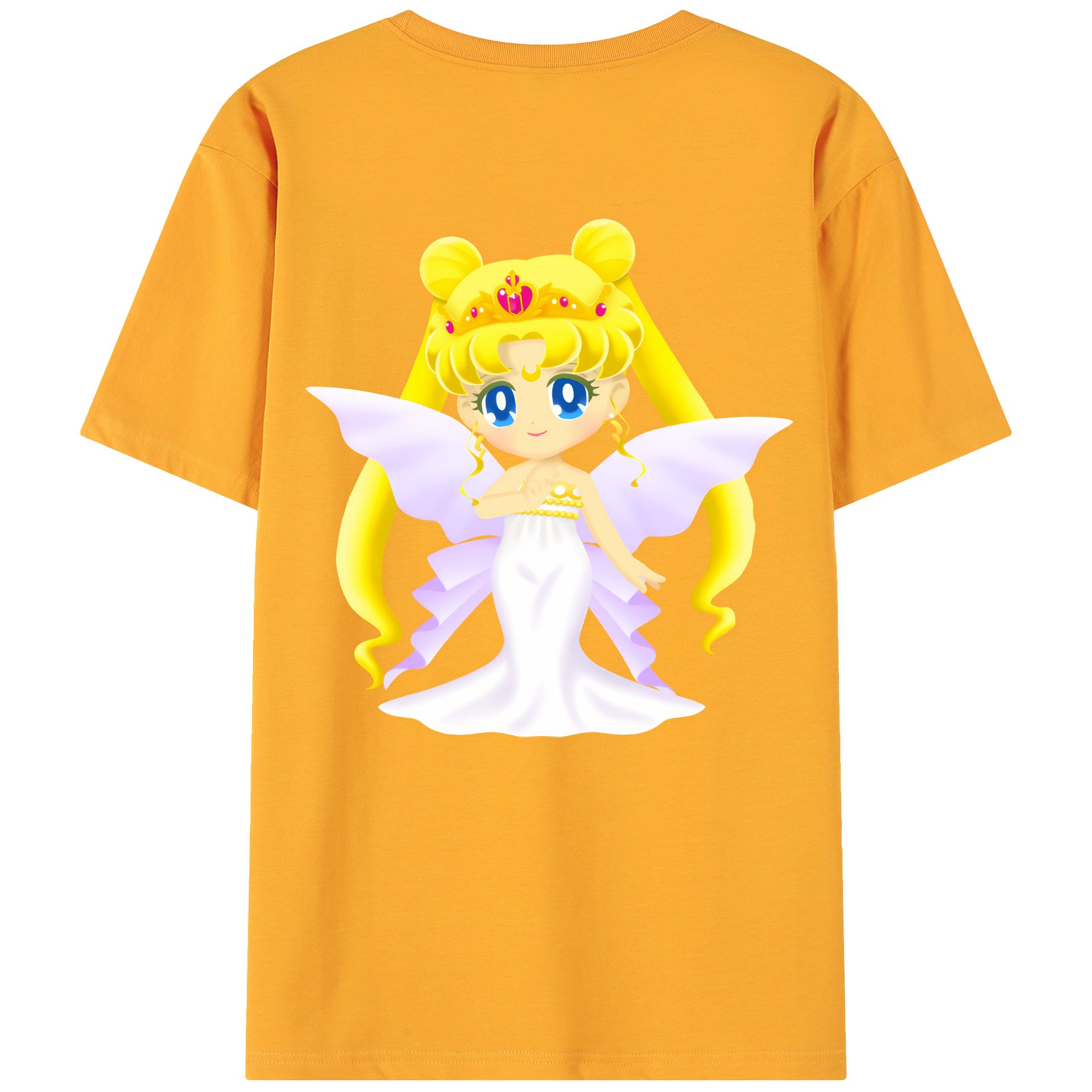 （画像用） 美少女戦士セーラームーン 愛野 美奈子 あいの みなこ Sailor Moon Aino Minako 綿100％ メンズ半袖Tシャツ（バックプリント） 通気性