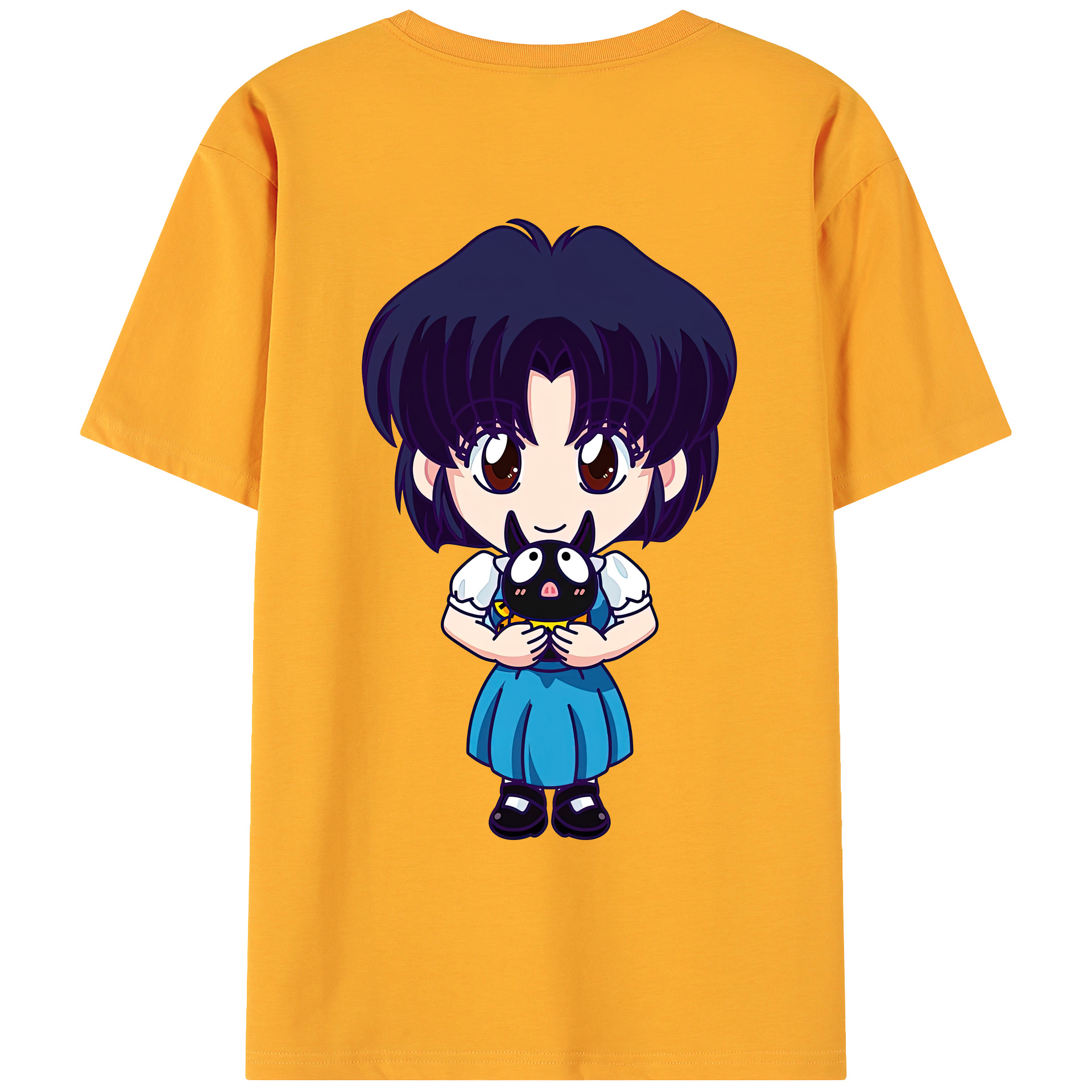 （画像用） 美少女戦士セーラームーン 水野 亜美 みずの あみ Sailor Moon Mizuno Ami 綿100％ メンズ半袖Tシャツ（バックプリント） 通気性