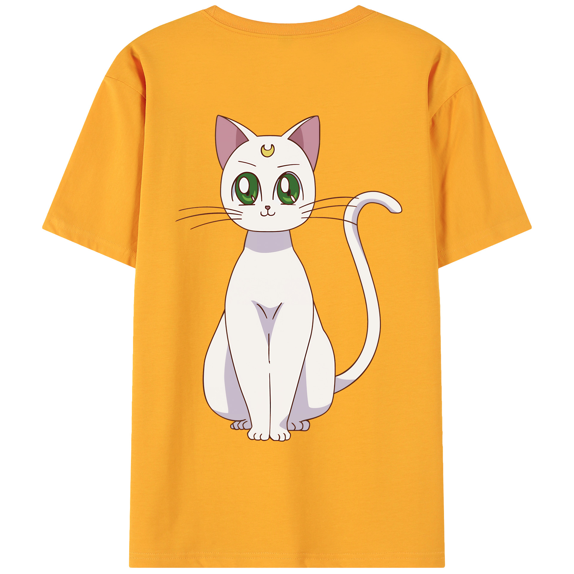 （画像用） 美少女戦士セーラームーン Sailor Moon 綿100％ メンズ半袖Tシャツ（バックプリント） 通気性