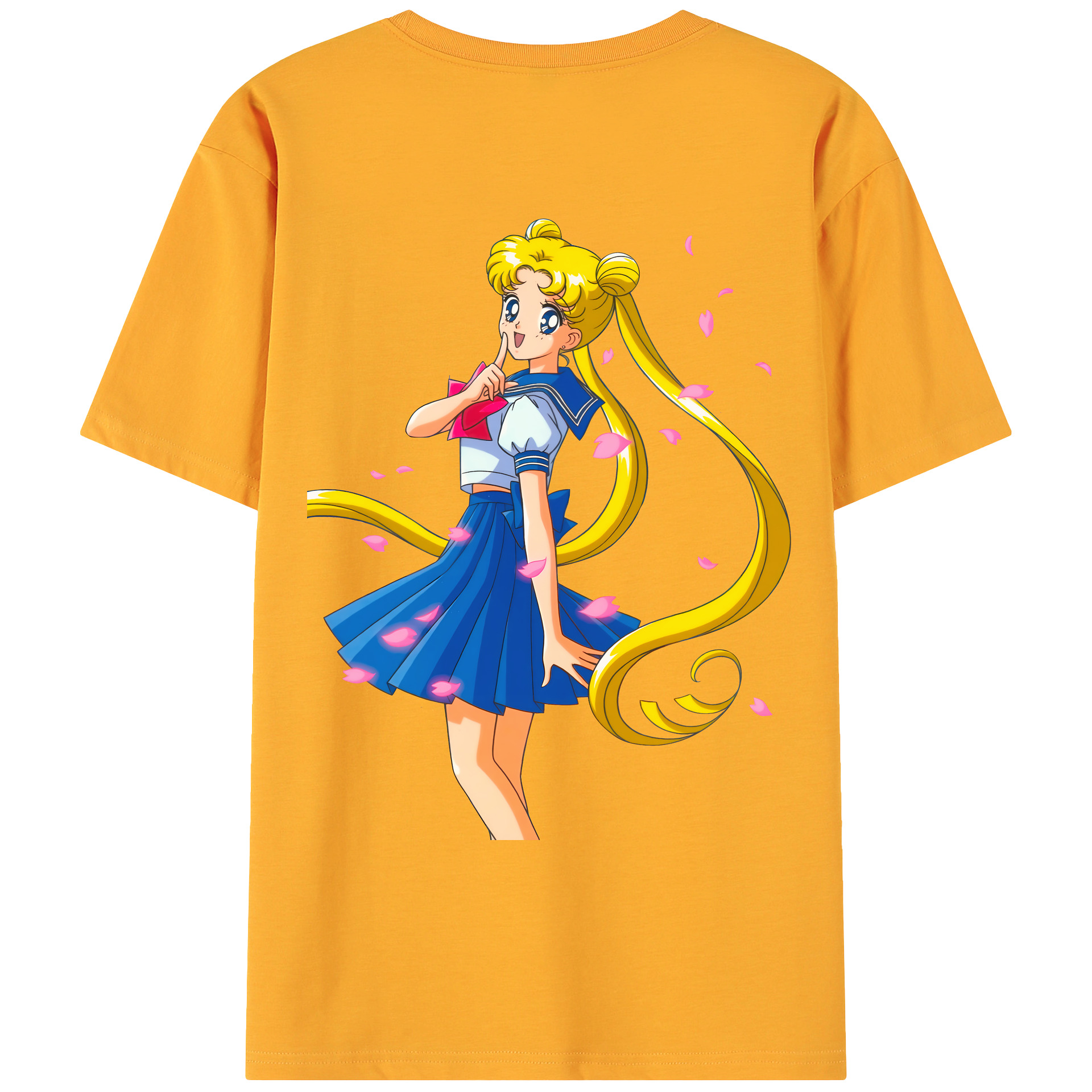 （画像用） 美少女戦士セーラームーン 愛野 美奈子 あいの みなこ Sailor Moon Aino Minako 綿100％ メンズ半袖Tシャツ（バックプリント） 通気性