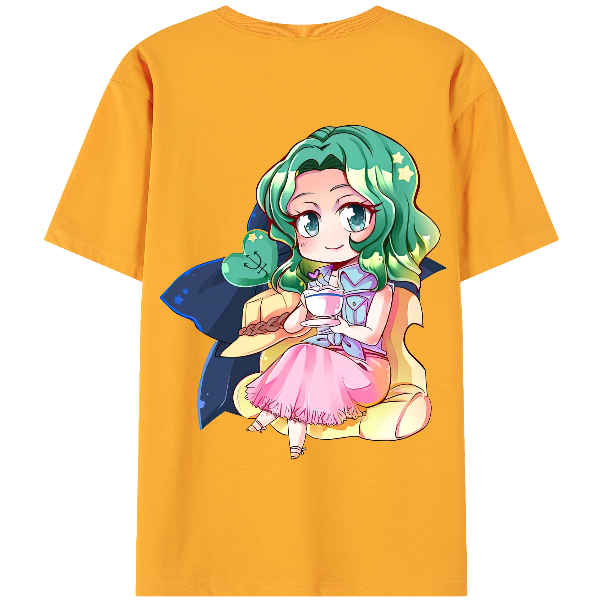 （画像用） 美少女戦士セーラームーン 海王 みちる（かいおう みちる） Sailor Moon Kaiou Michiru 綿100％ メンズ半袖Tシャツ（バックプリント） 通気性