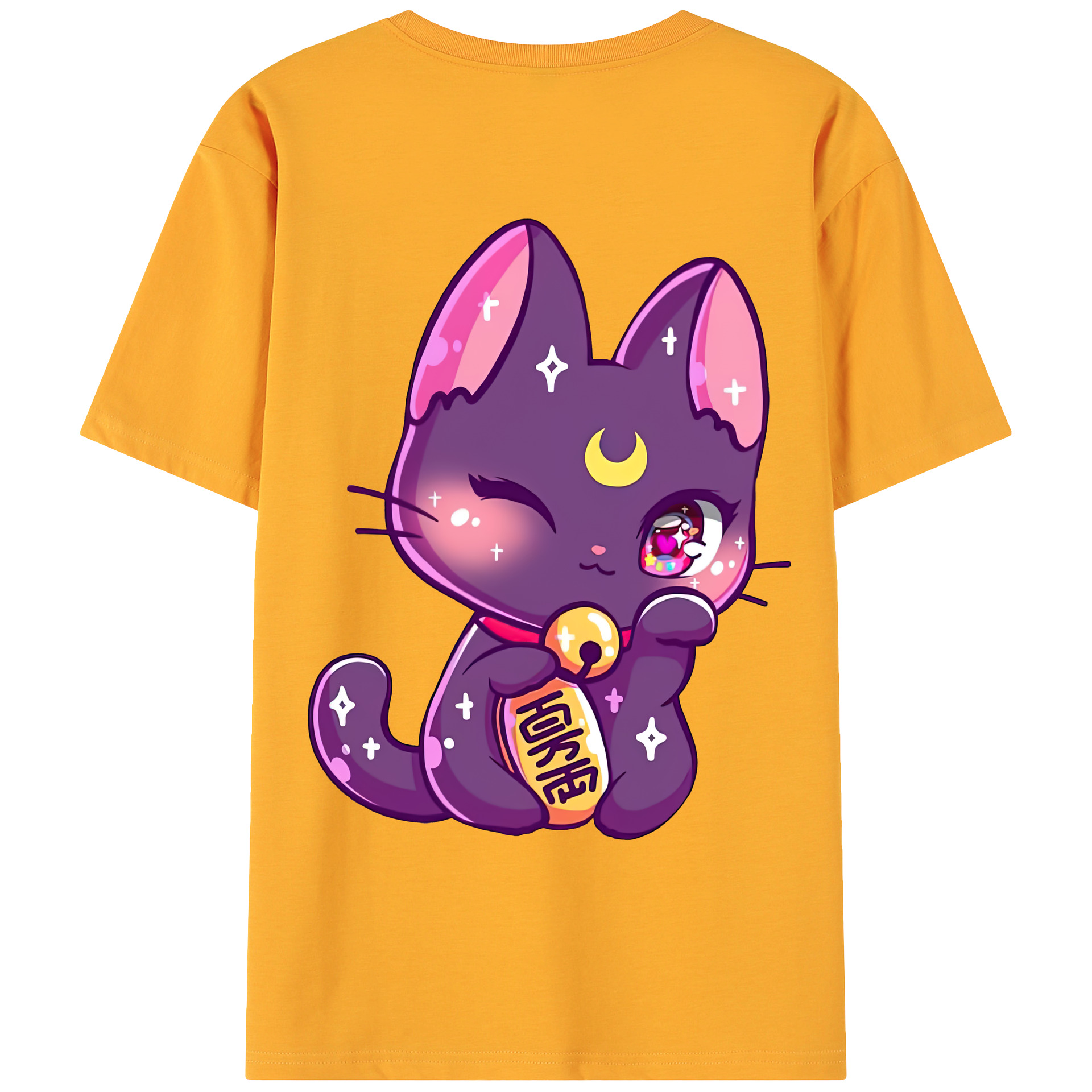 （画像用） 美少女戦士セーラームーン Sailor Moon 綿100％ メンズ半袖Tシャツ（バックプリント） 通気性