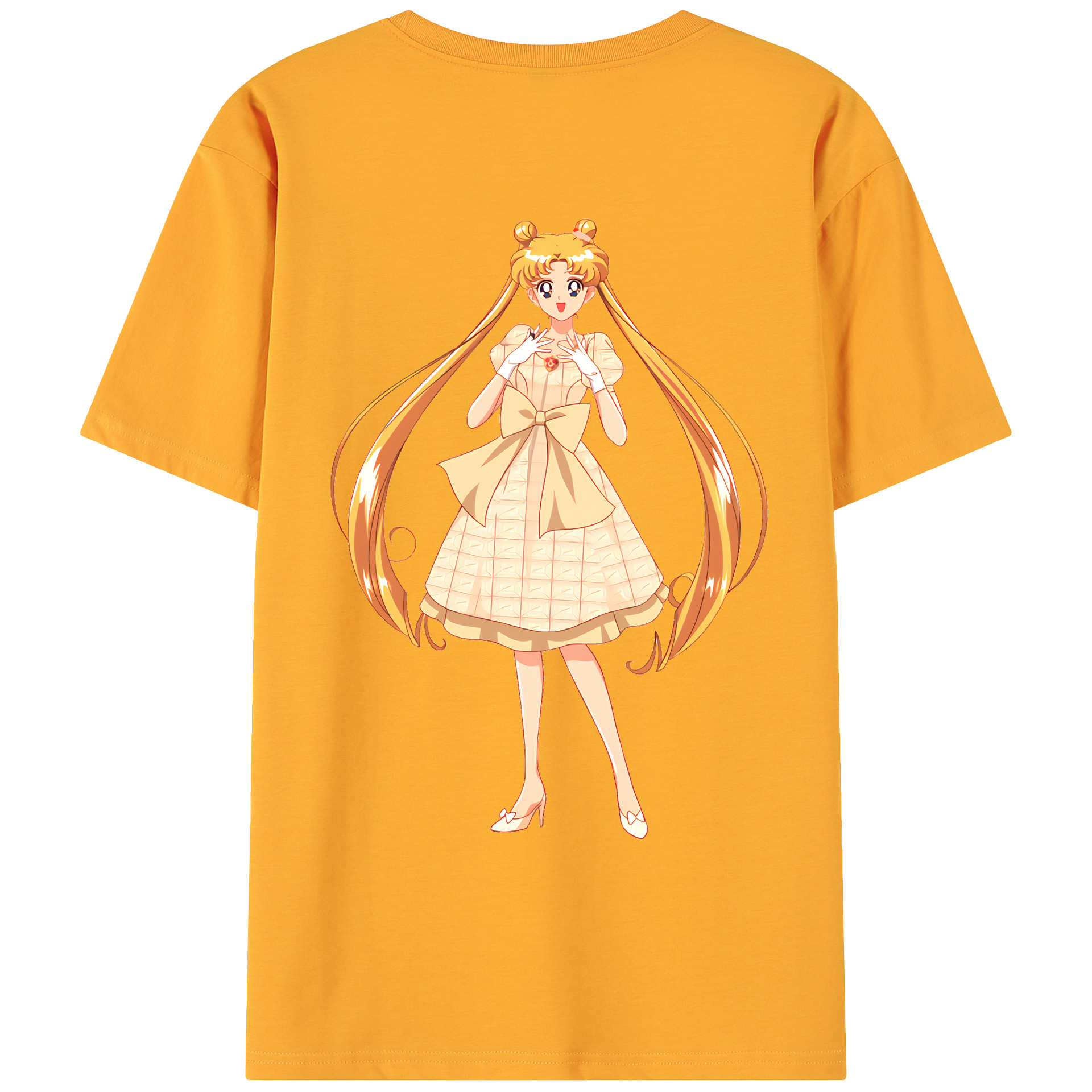 （画像用） 美少女戦士セーラームーン 愛野 美奈子 あいの みなこ Sailor Moon Aino Minako 綿100％ メンズ半袖Tシャツ（バックプリント） 通気性
