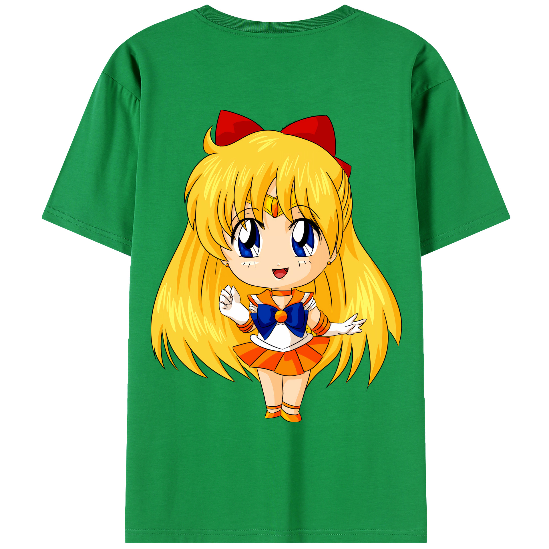 （画像用） 美少女戦士セーラームーン 愛野 美奈子 あいの みなこ Sailor Moon Aino Minako 綿100％ メンズ半袖Tシャツ（バックプリント） 通気性