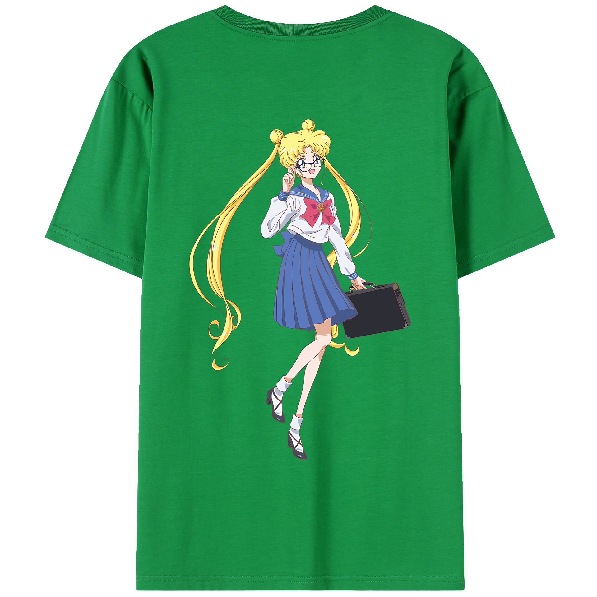 （画像用） 美少女戦士セーラームーン 愛野 美奈子 あいの みなこ Sailor Moon Aino Minako 綿100％ メンズ半袖Tシャツ（バックプリント） 通気性