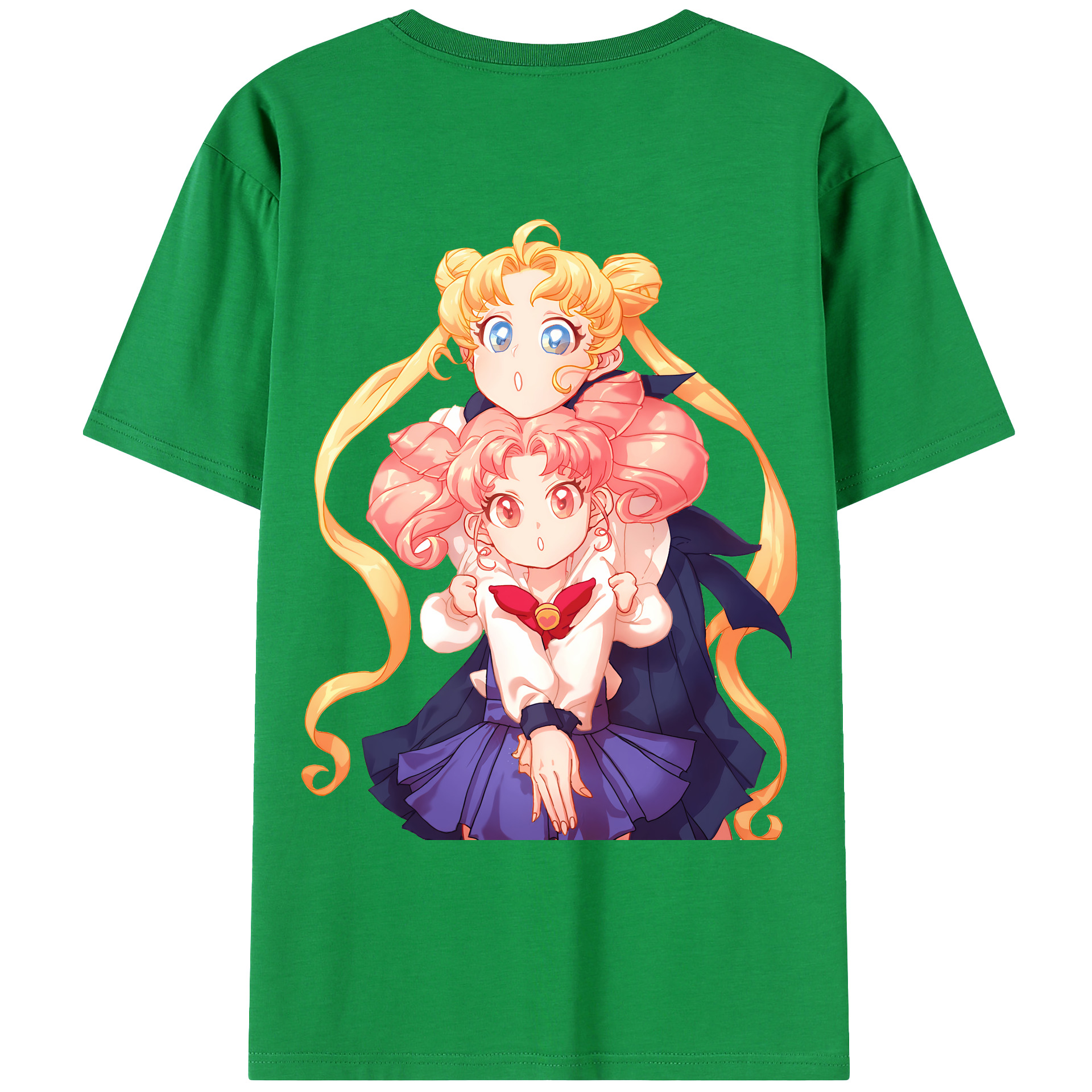 （画像用） 美少女戦士セーラームーン 愛野 美奈子 あいの みなこ Sailor Moon Aino Minako 綿100％ メンズ半袖Tシャツ（バックプリント） 通気性