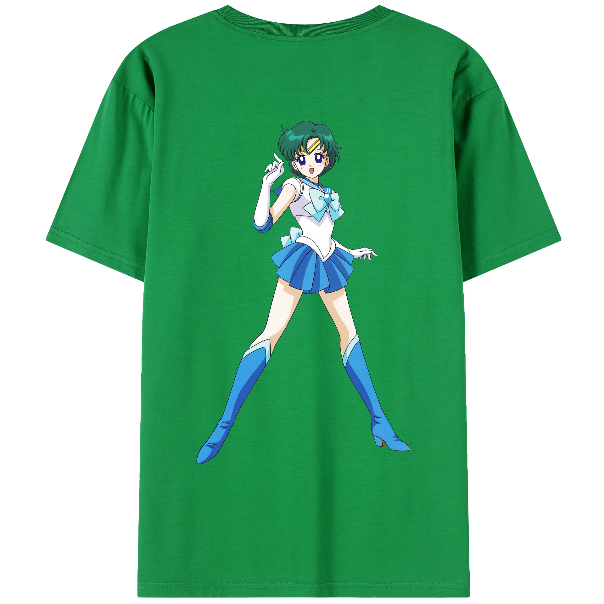 （画像用） 美少女戦士セーラームーン 海王 みちる（かいおう みちる） Sailor Moon Kaiou Michiru 綿100％ メンズ半袖Tシャツ（バックプリント） 通気性