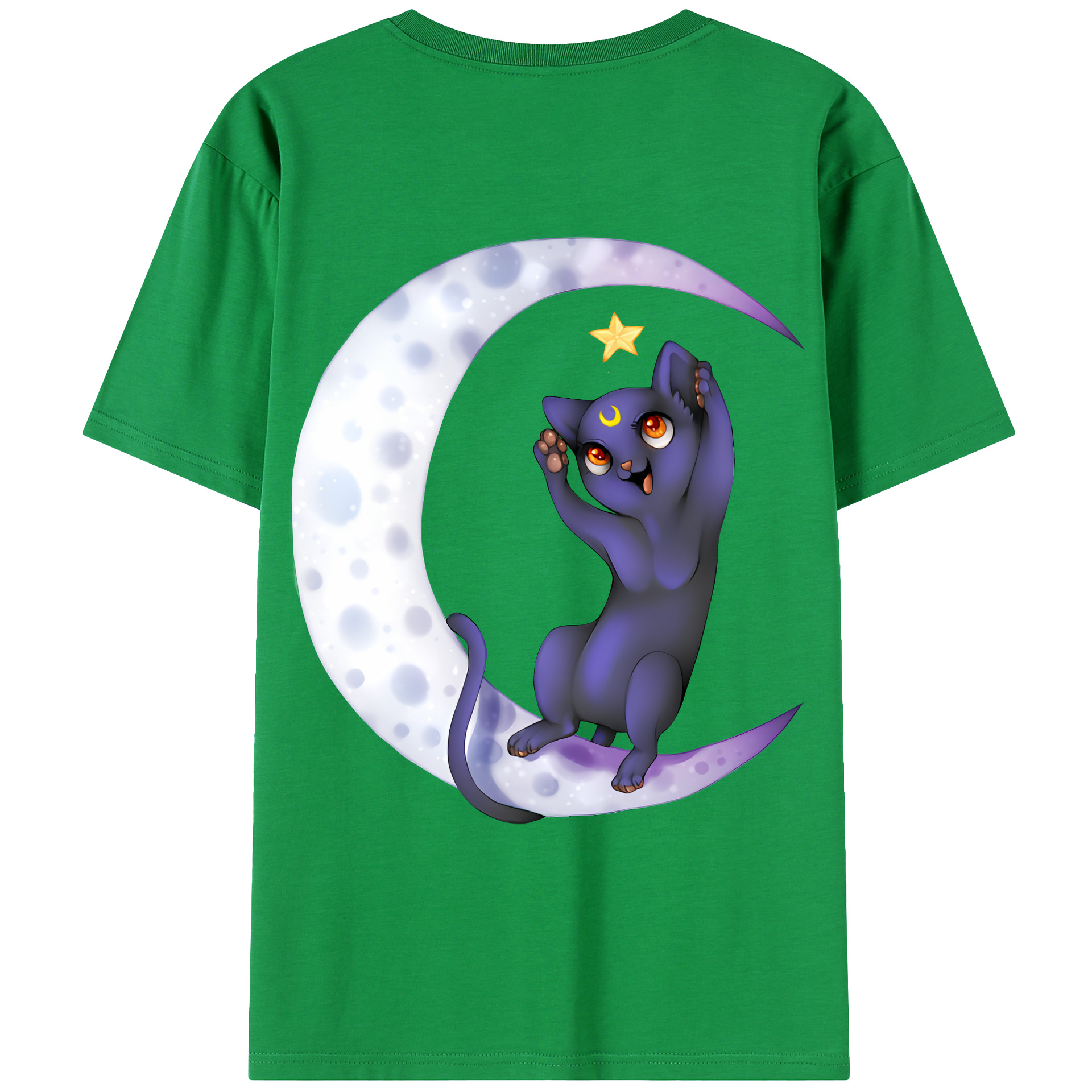 （画像用） 美少女戦士セーラームーン Sailor Moon 綿100％ メンズ半袖Tシャツ（バックプリント） 通気性