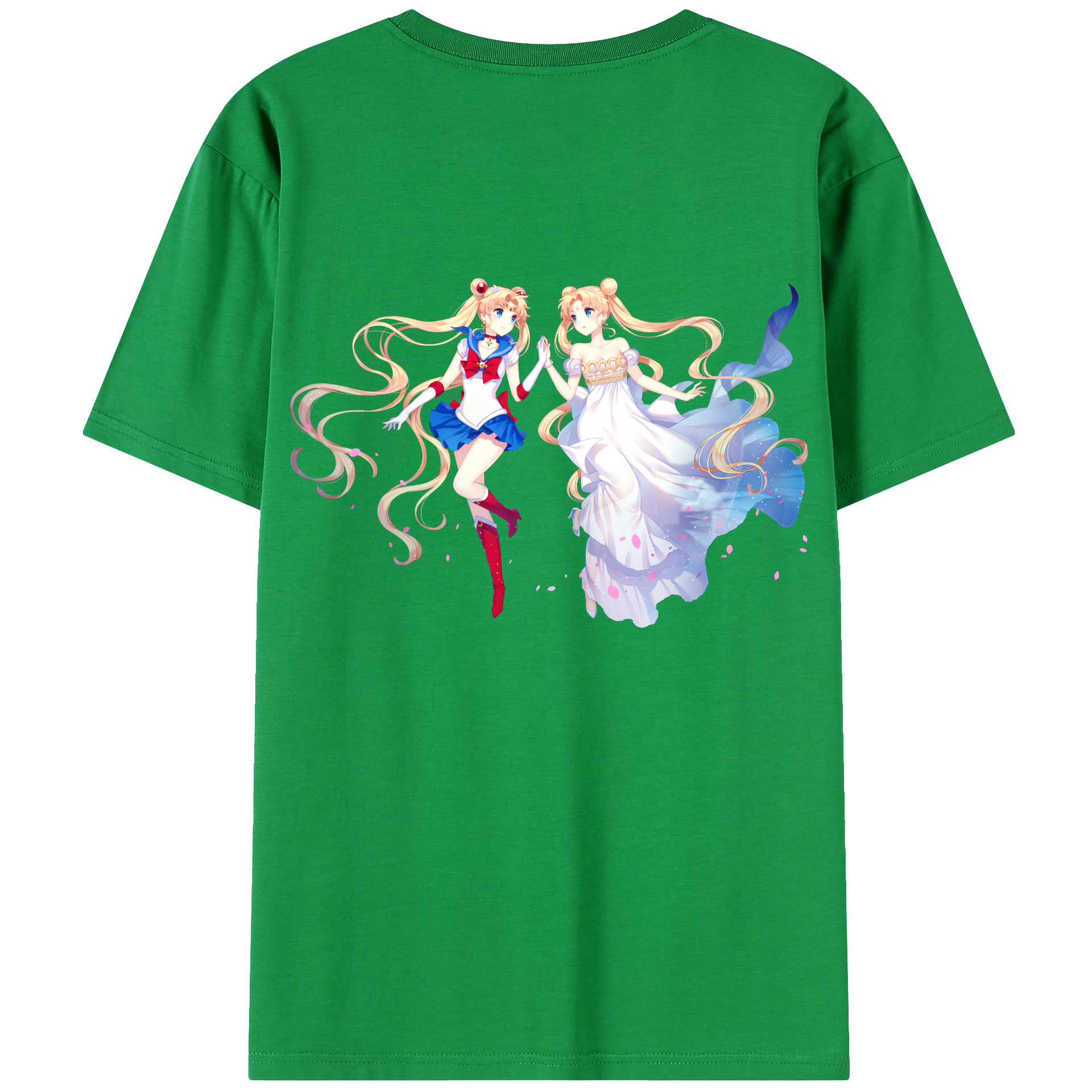 （画像用） 美少女戦士セーラームーン 月野 うさぎ つきの うさぎ Sailor Moon Tsukino Usagi 綿100％ メンズ半袖Tシャツ（バックプリント） 通気性