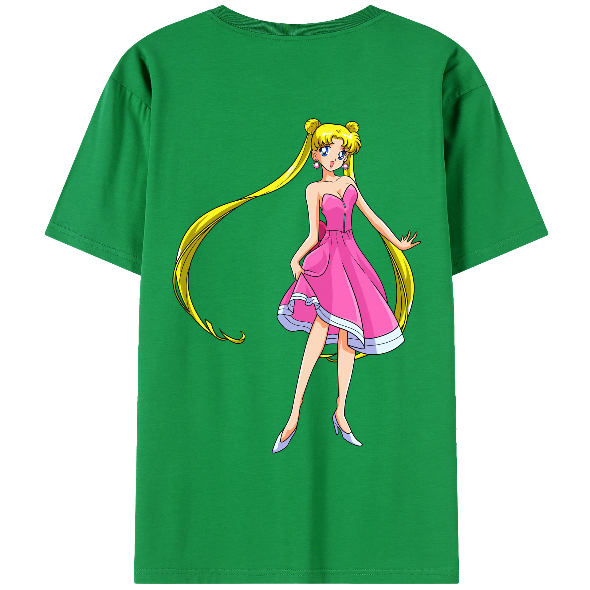 （画像用） 美少女戦士セーラームーン 愛野 美奈子 あいの みなこ Sailor Moon Aino Minako 綿100％ メンズ半袖Tシャツ（バックプリント） 通気性